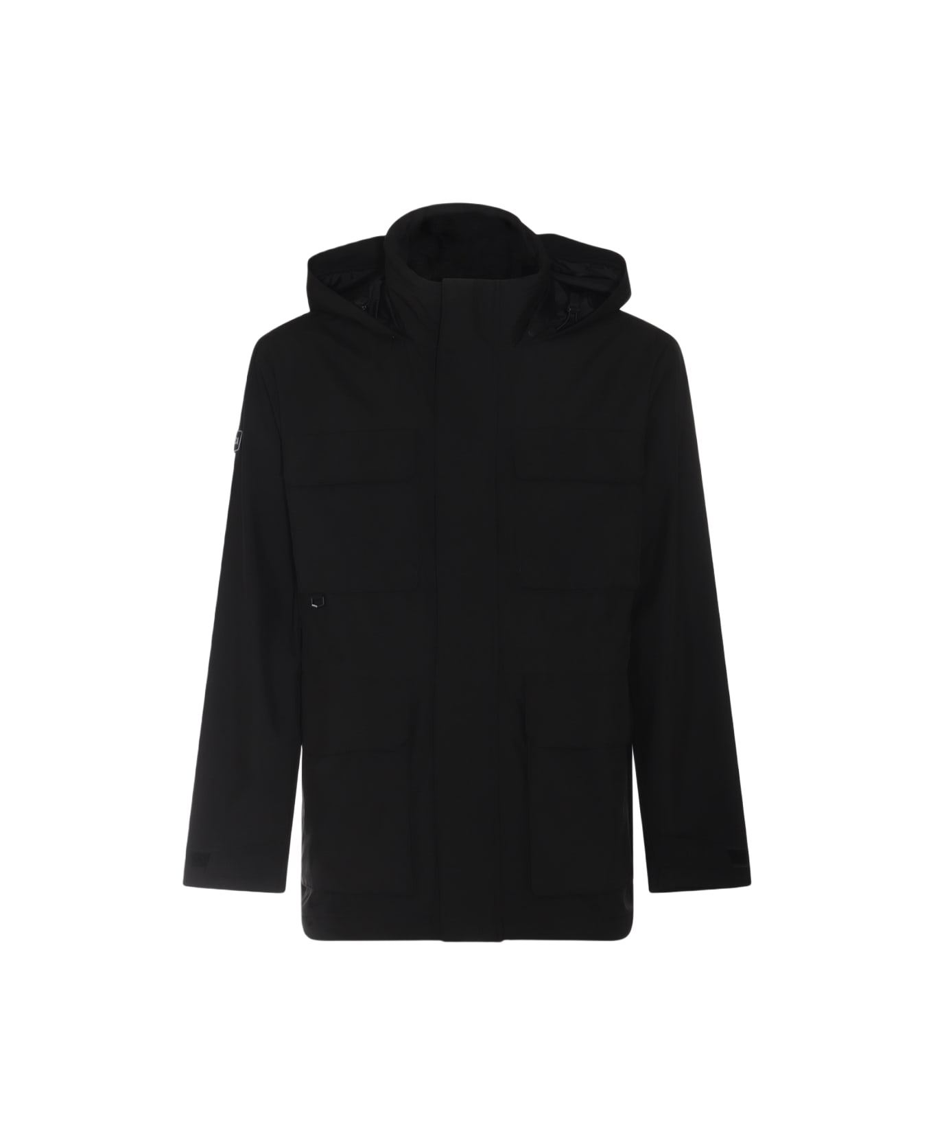 Duvetica Black Casual Jacket - Black コート