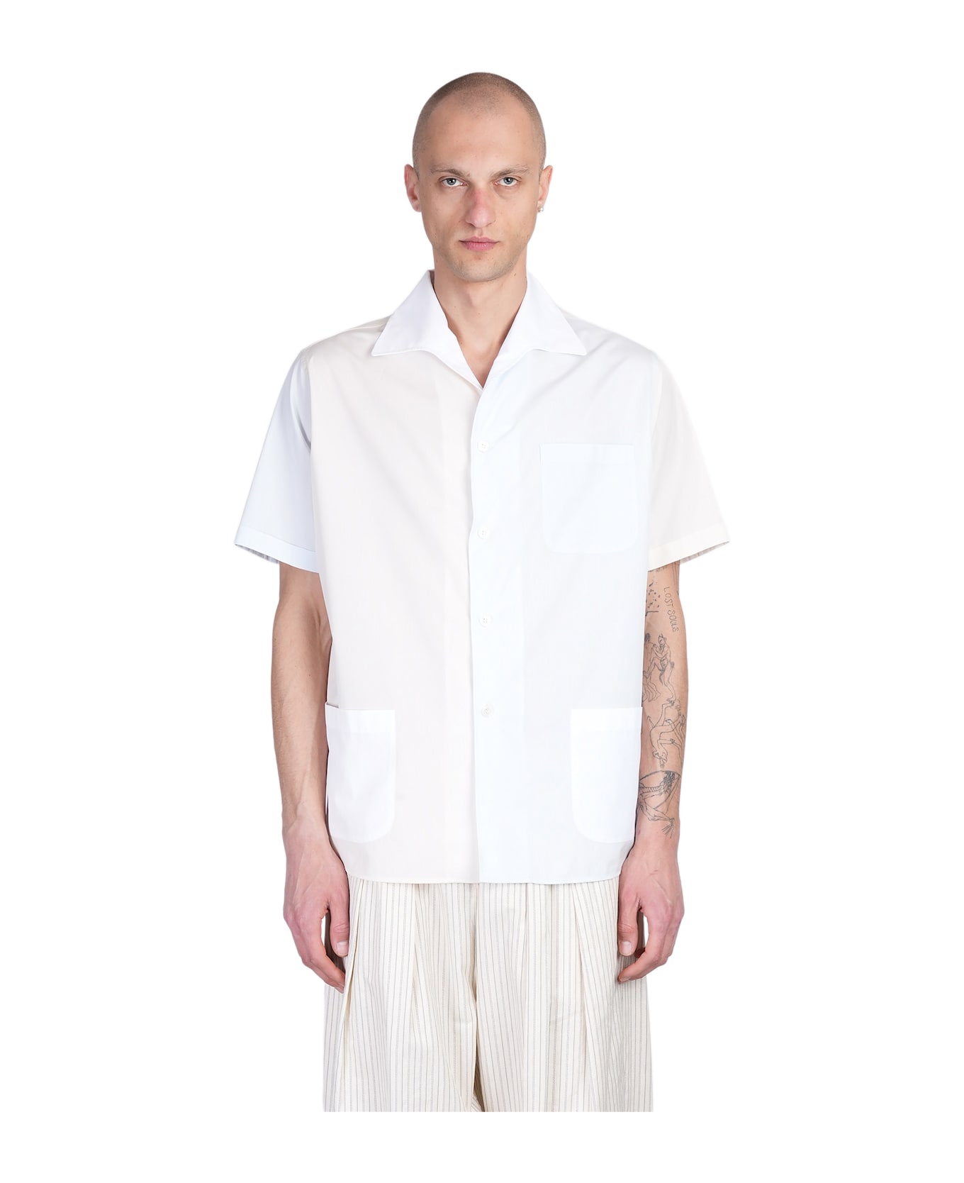 Maison Margiela Shirt In White Cotton - white