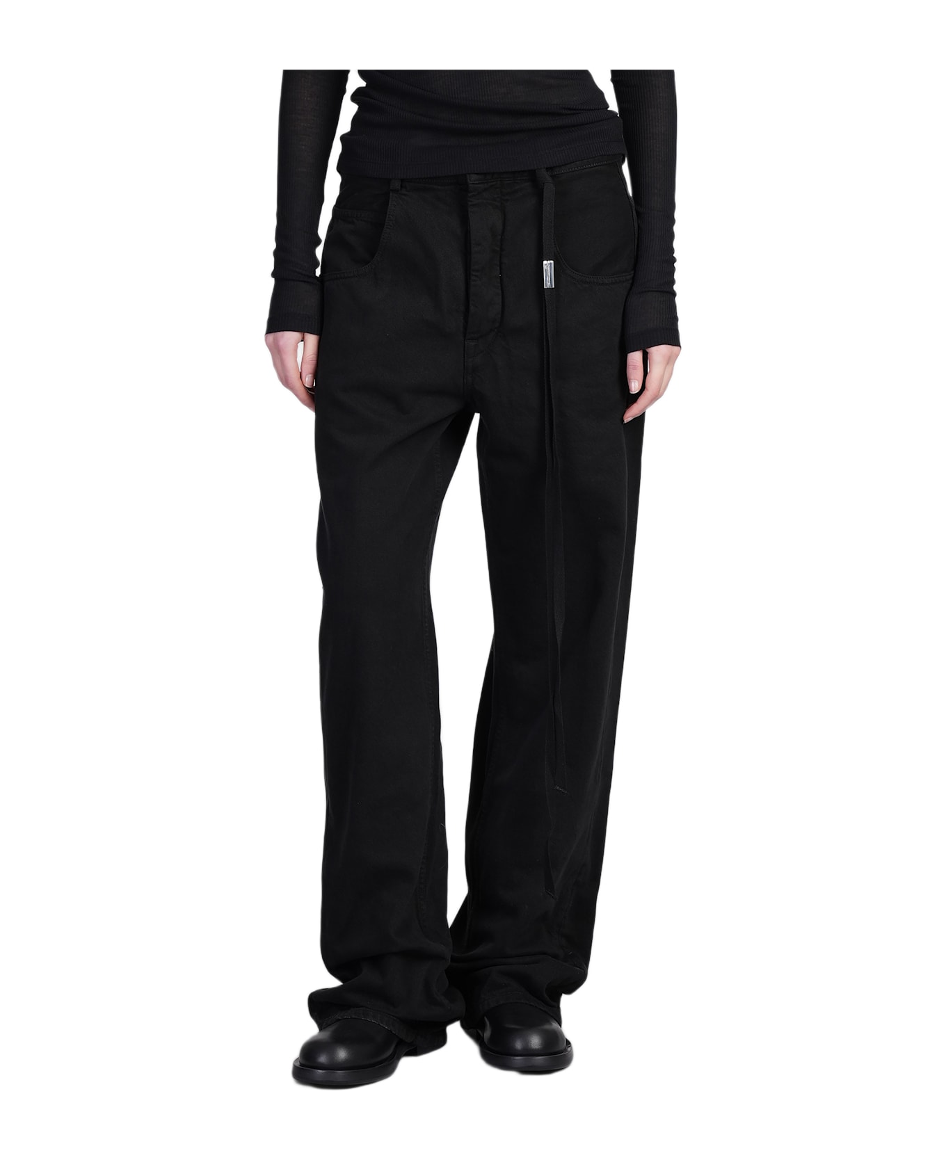 Ann Demeulemeester Claire Jeans In Black Denim - black