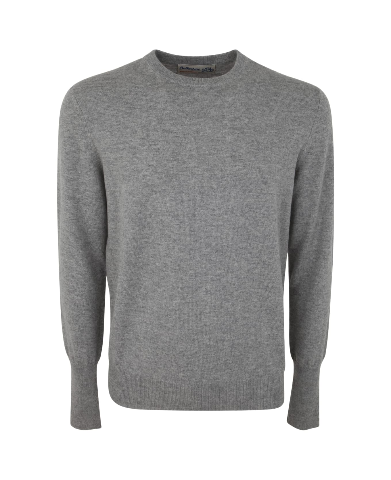 Ballantyne Cashmere Round Neck Pullover - Grey