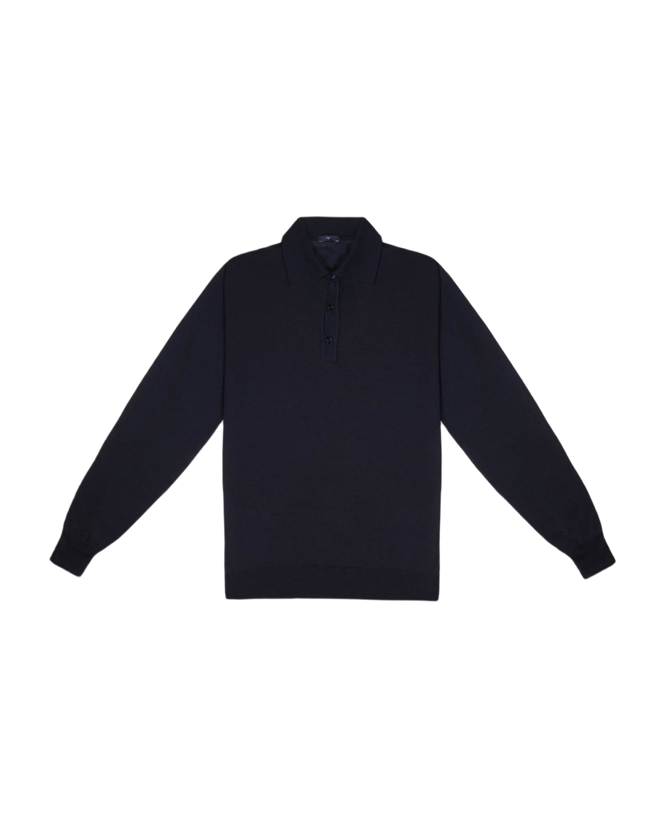Larusmiani Long Sleeve Polo 'coppa Europa' Sweater - Blue