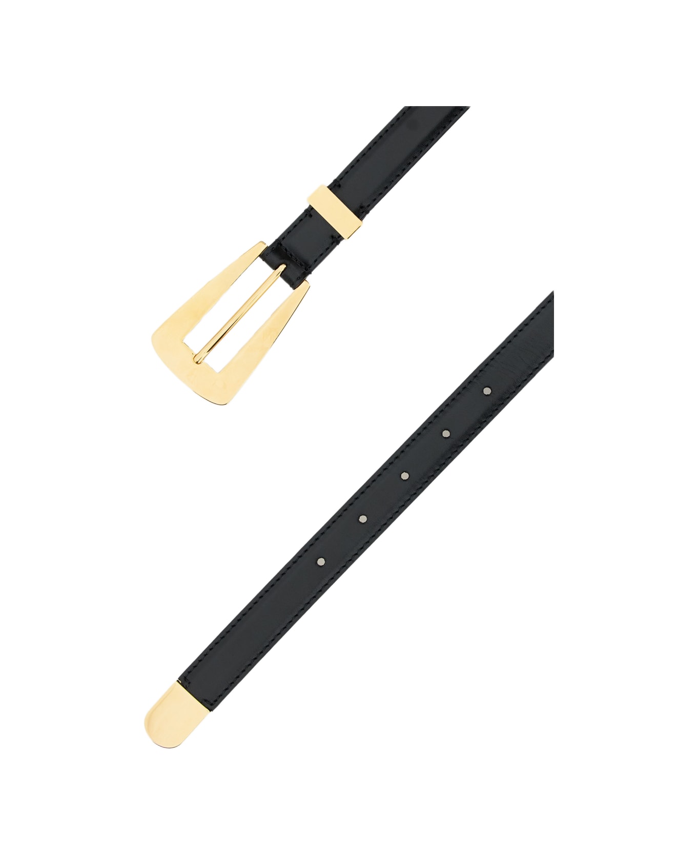 Khaite Lucca Leather Belt - Black