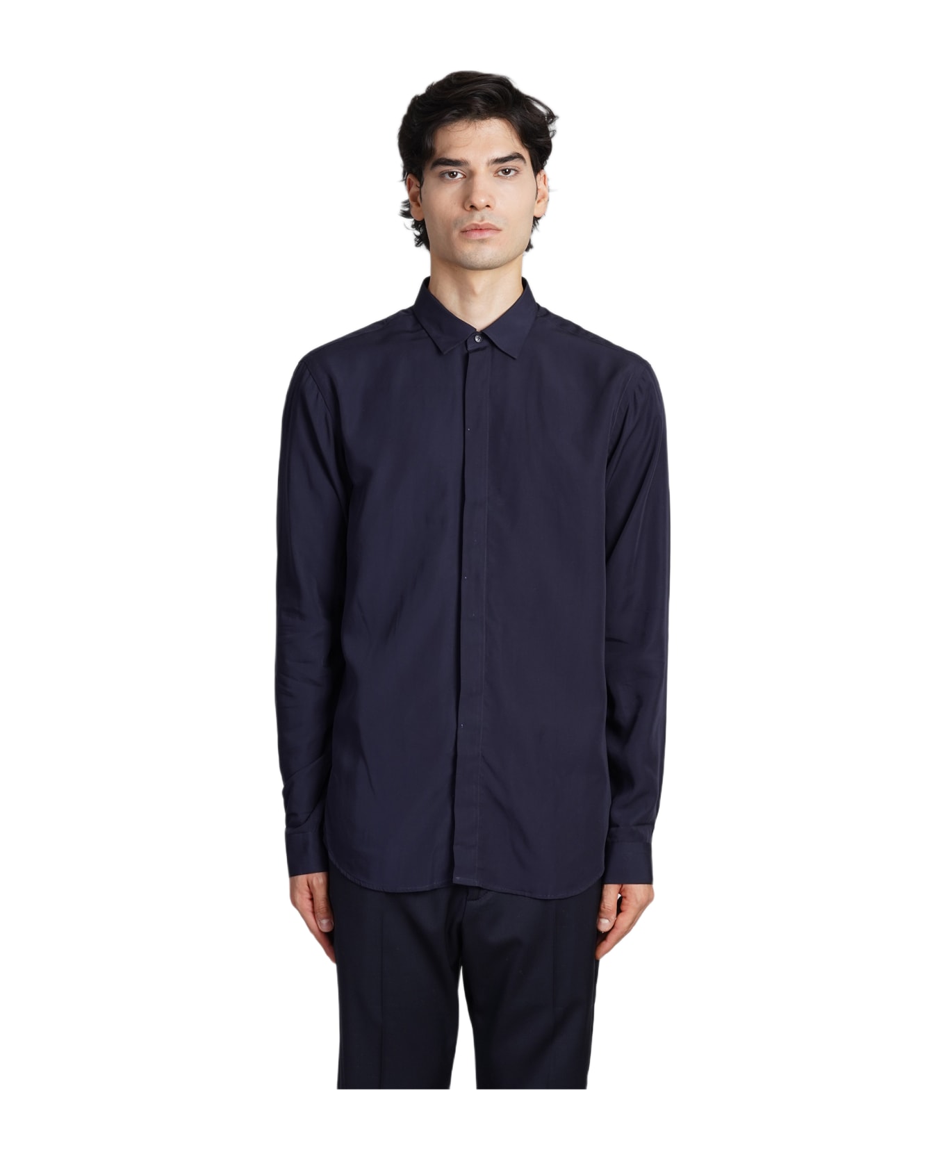 costumein Ives Congo Shirt In Blue Cotton シャツ