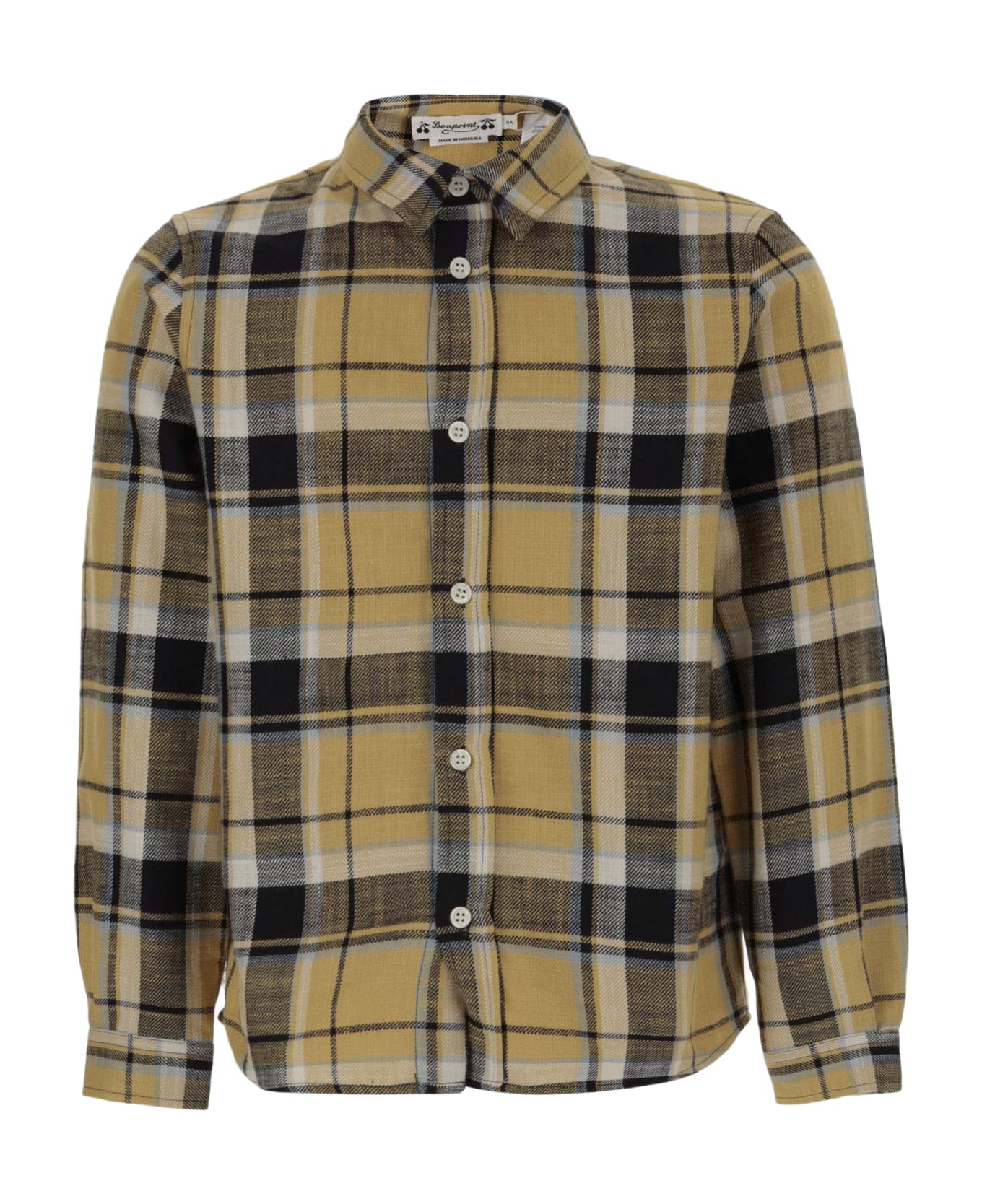 Bonpoint Cotton Shirt With Check Pattern - Red