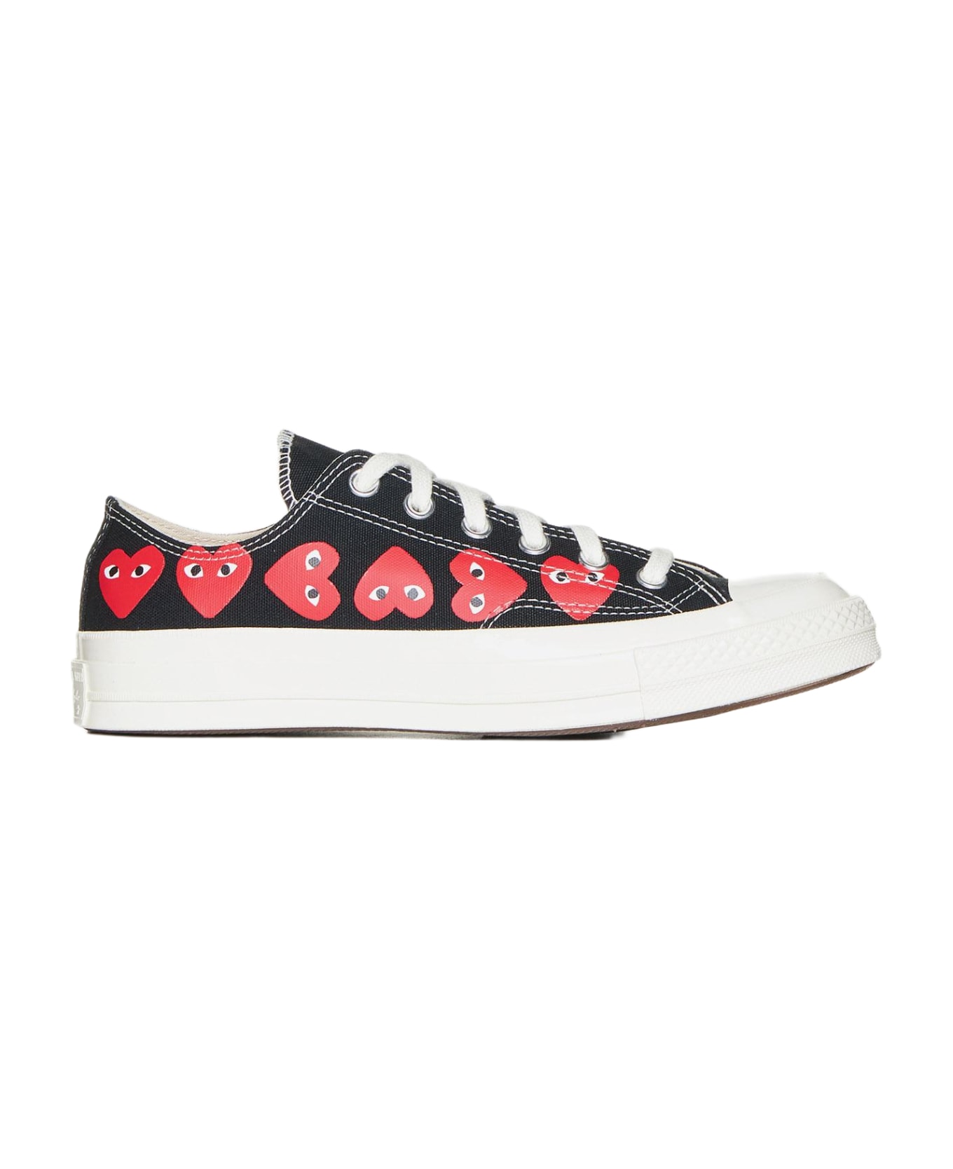 Comme des Garçons X Converse Canvas Low-top Sneakers - Black