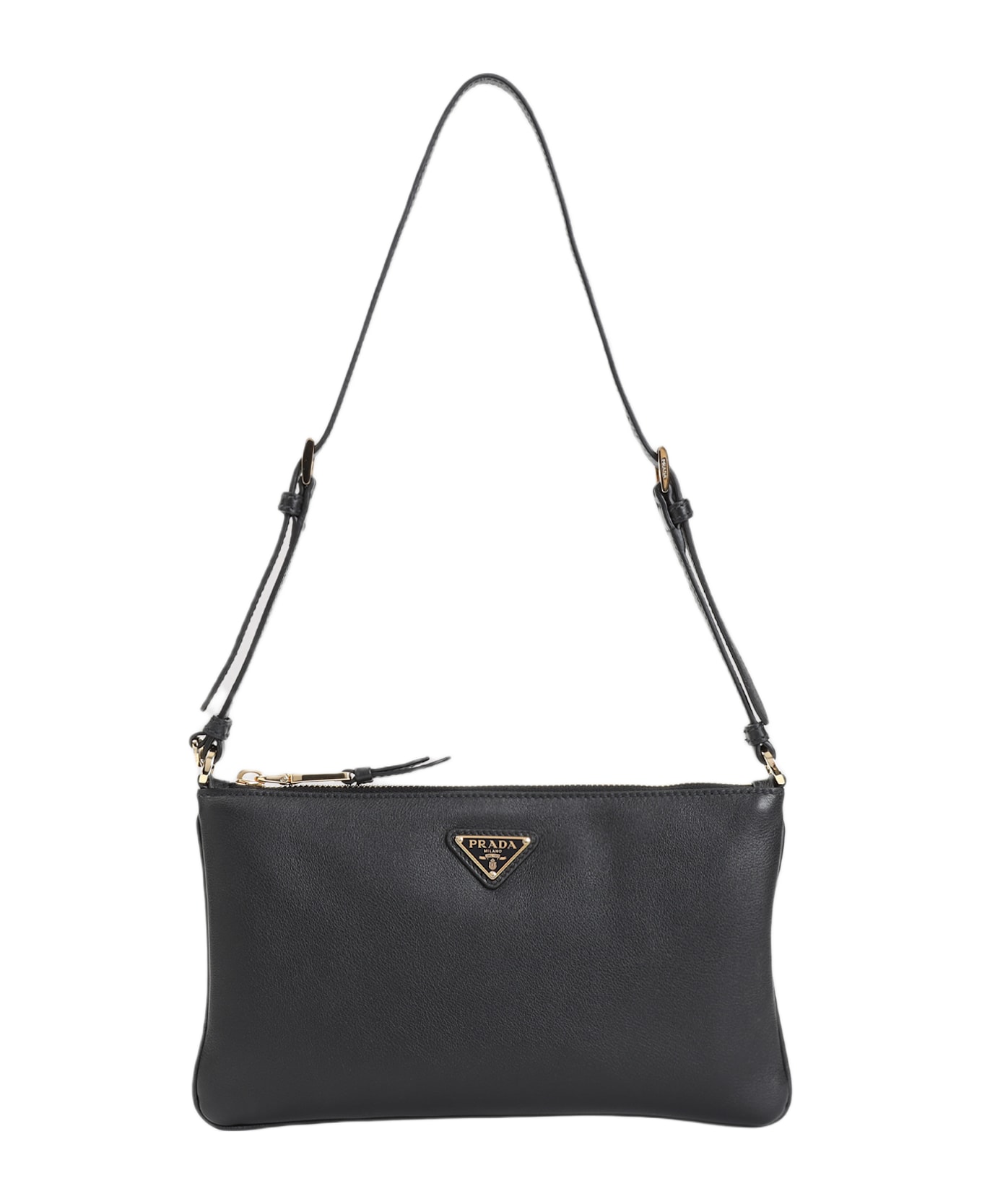 Prada Black Leather Shoulder Bag - NERO
