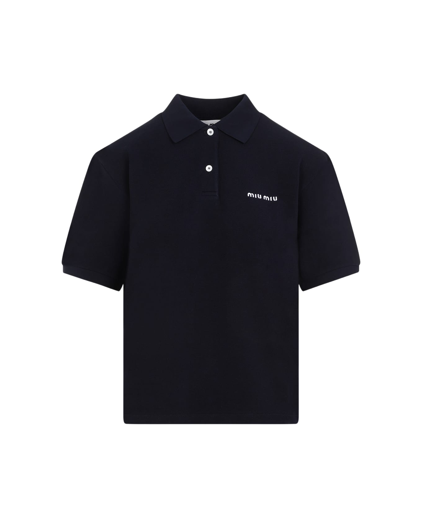 Miu Miu Cotton Polo - Bleu