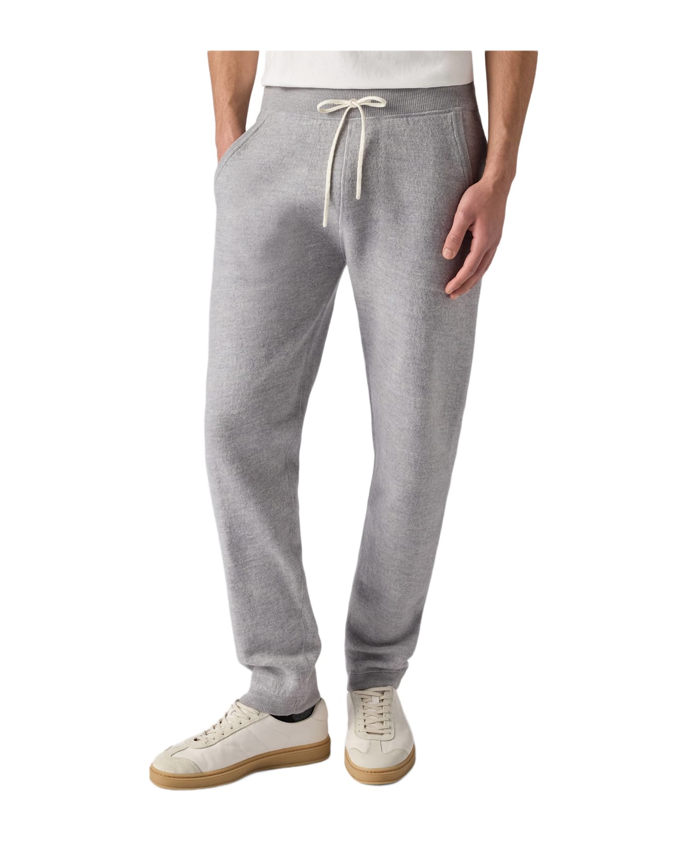MC2 Saint Barth Track Knitted Sweatpants With Pockets - GREY