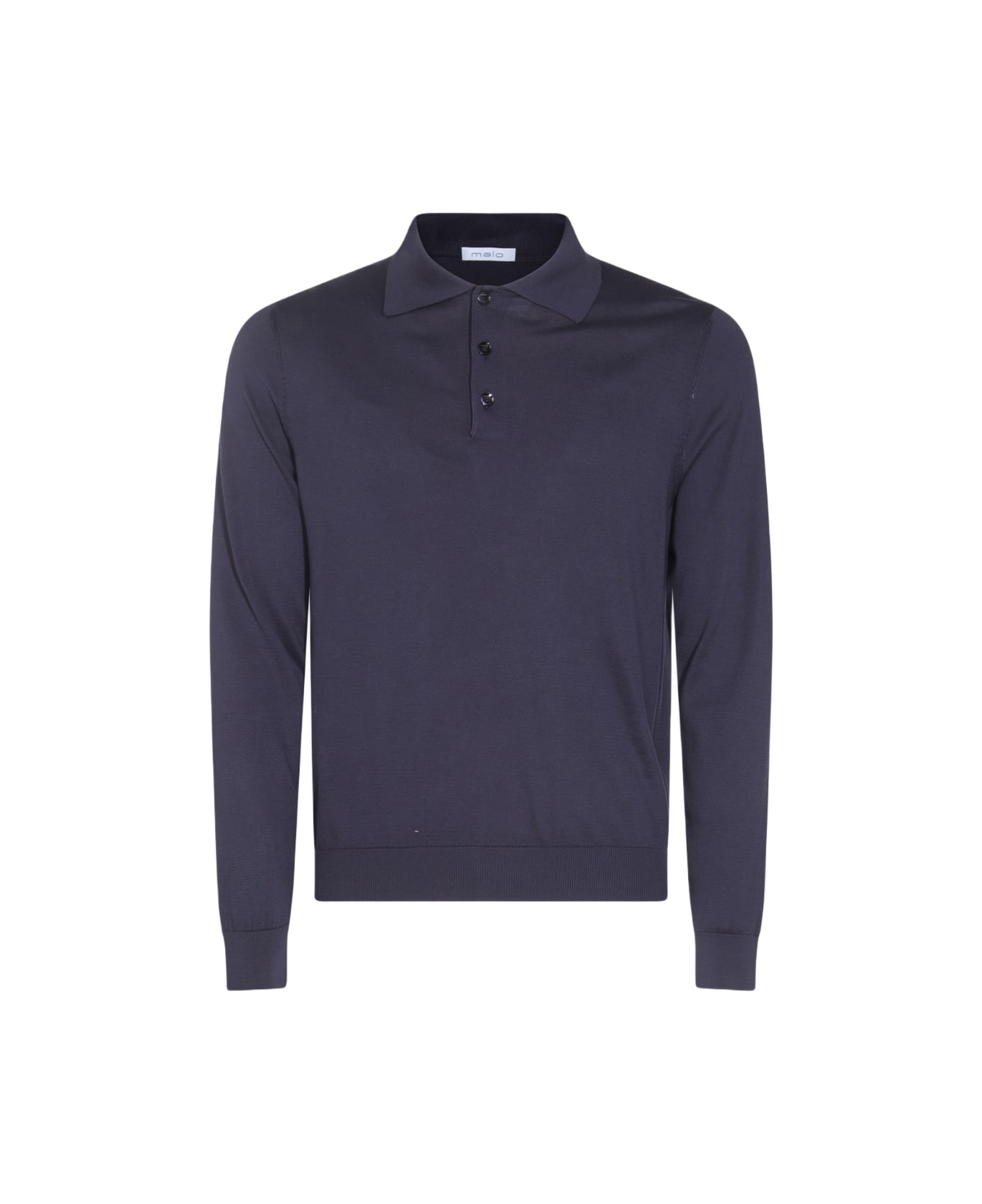 Malo Blue Cotton Polo Knitwear - Blue