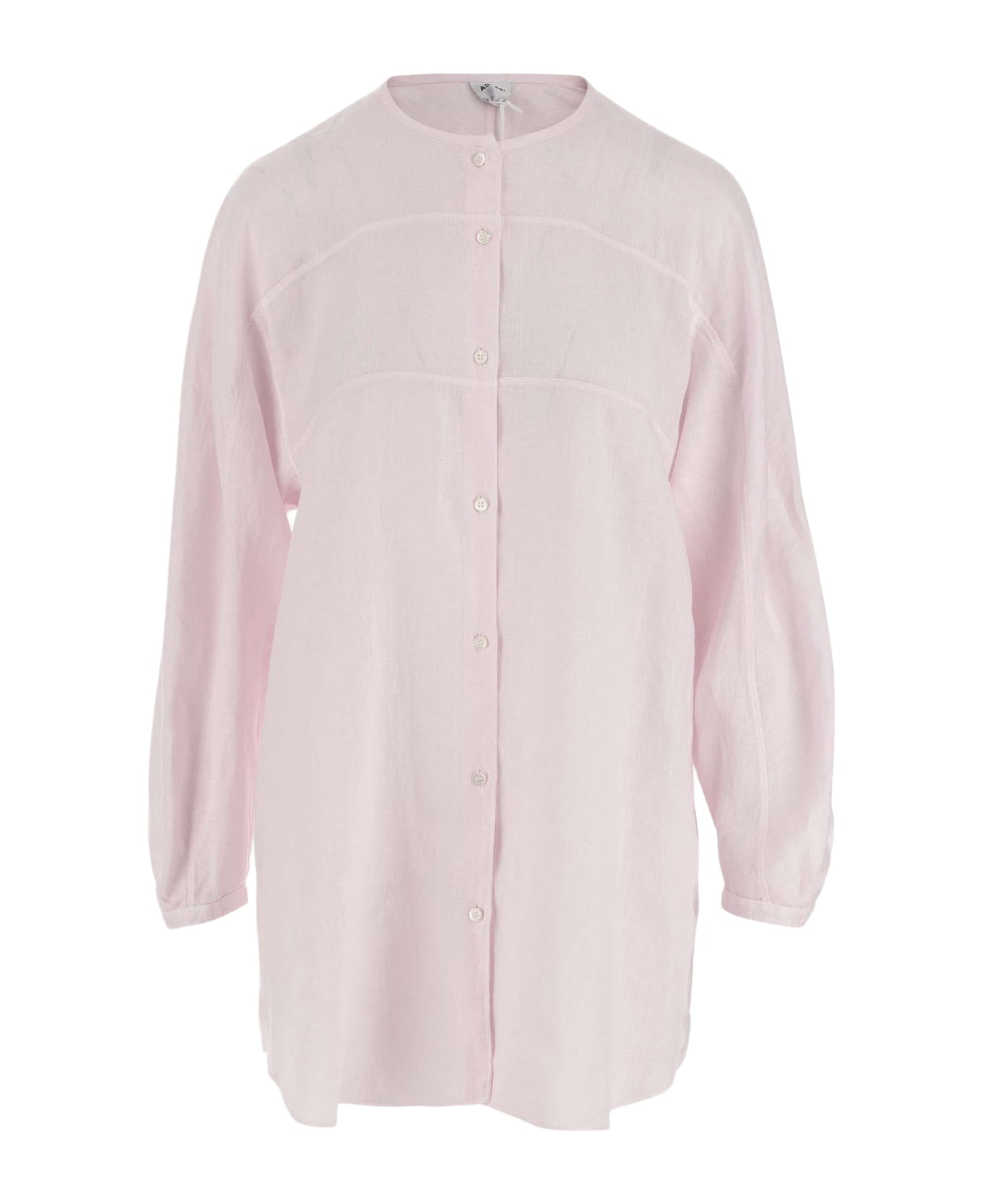 Aspesi Long Linen Shirt - Pink