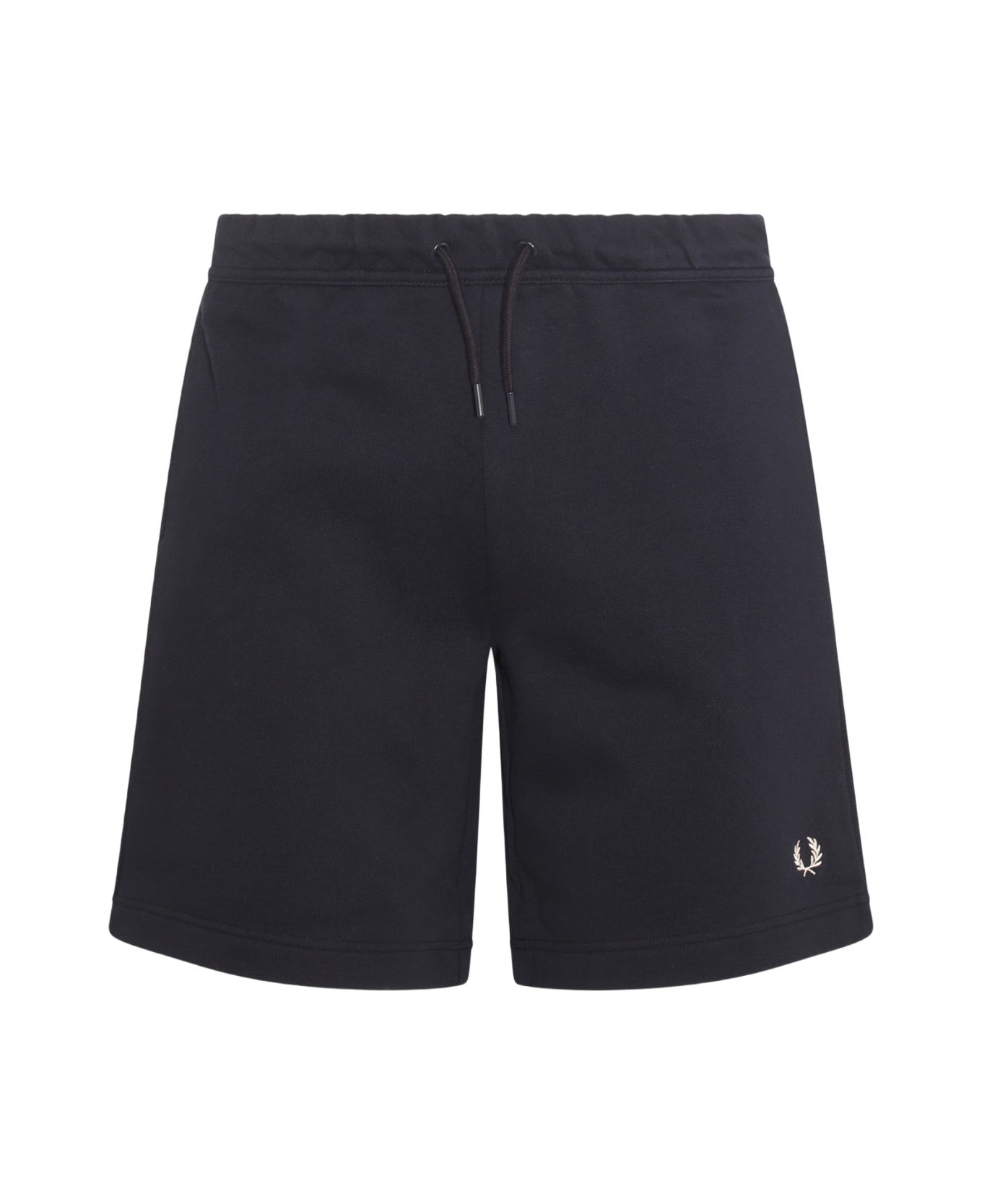 Fred Perry Navy Cotton Shorts - Blue