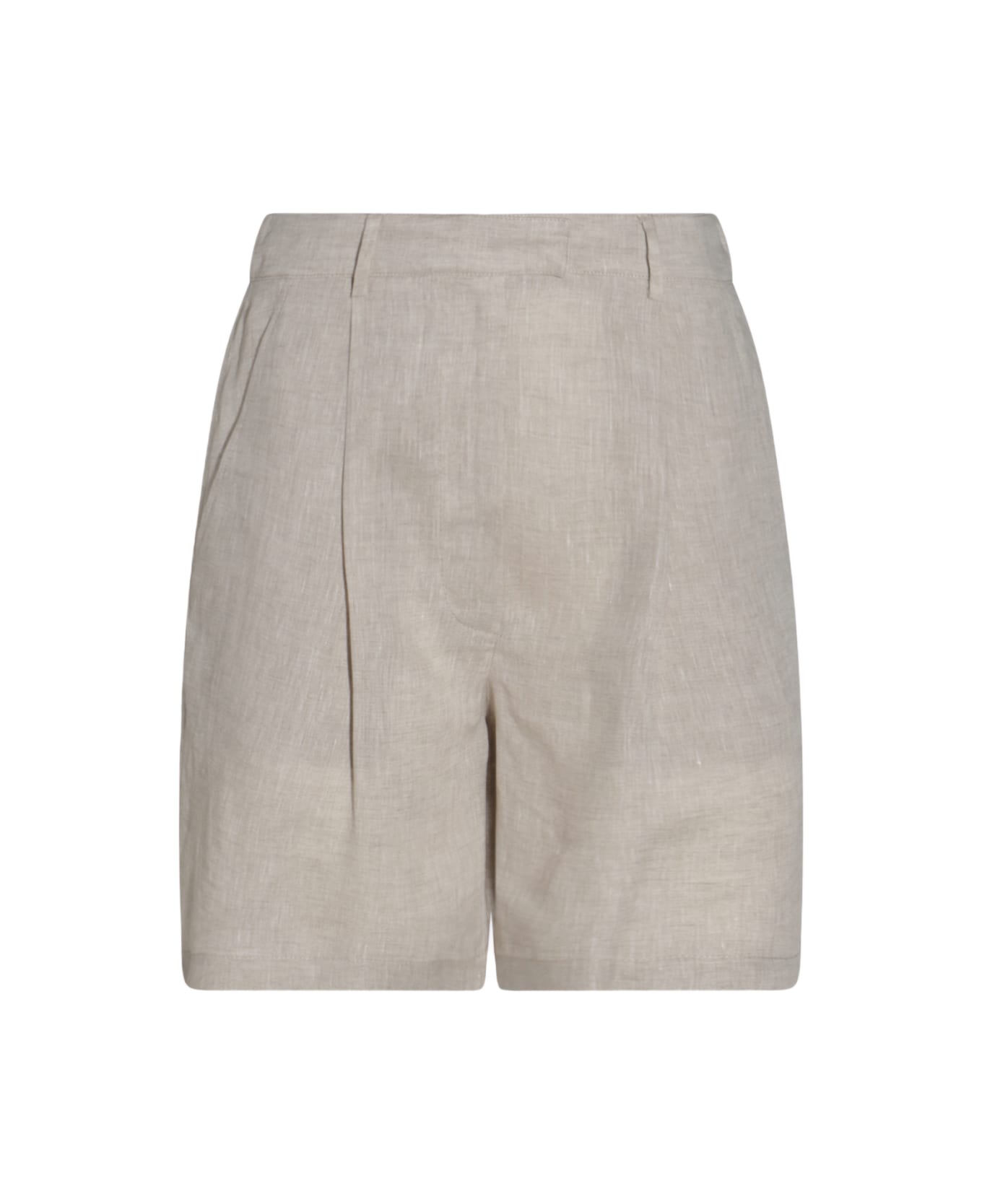 Brunello Cucinelli Beige Linen Shorts - Juta