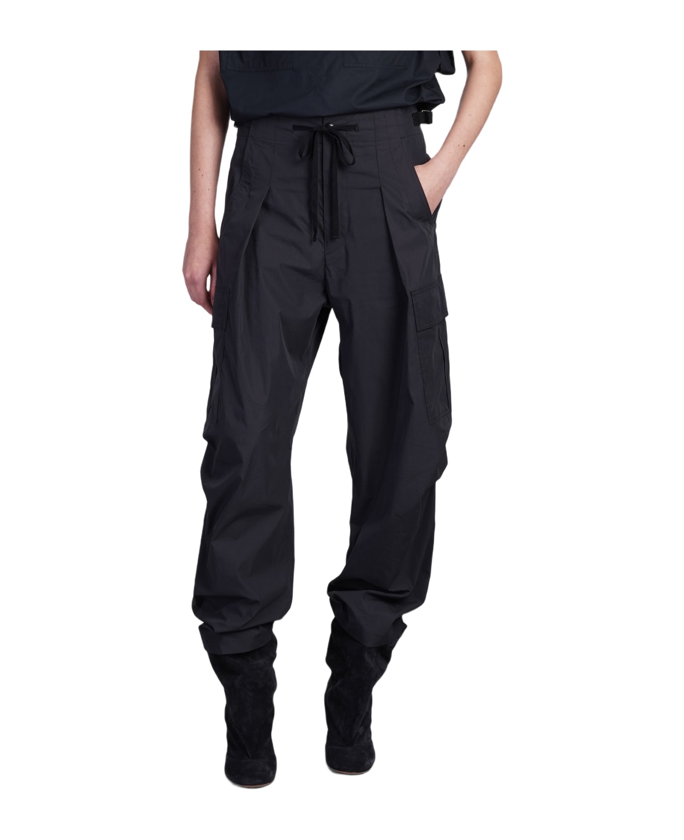 Marant Étoile Rebecca Pants In Grey Cotton - grey