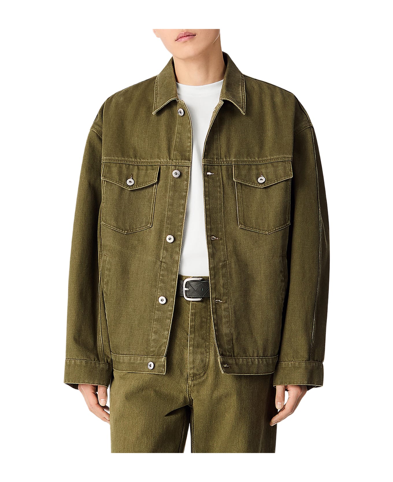 Bottega Veneta Denim Jacket Stone Washed - Green