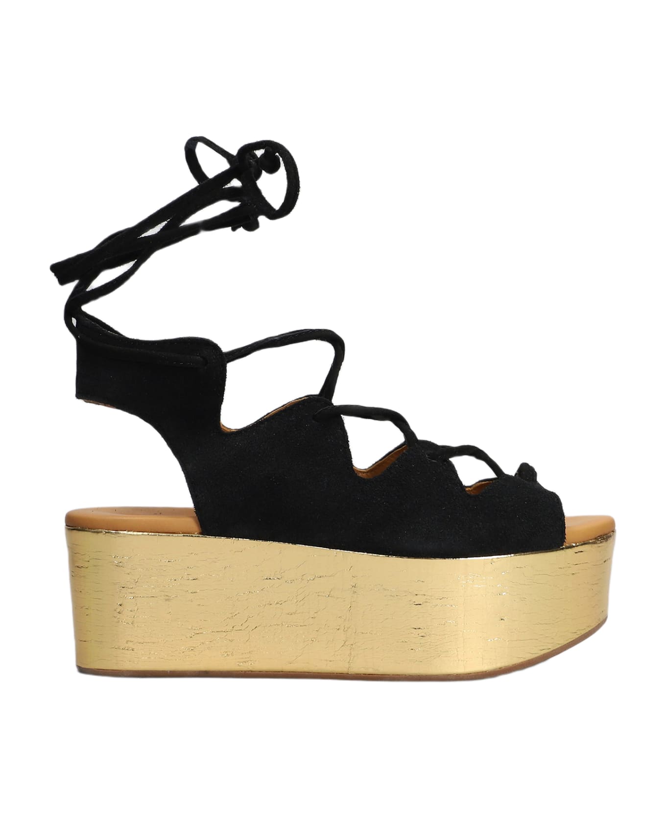See by Chloé Liana Wedges In Black Suede - black サンダル