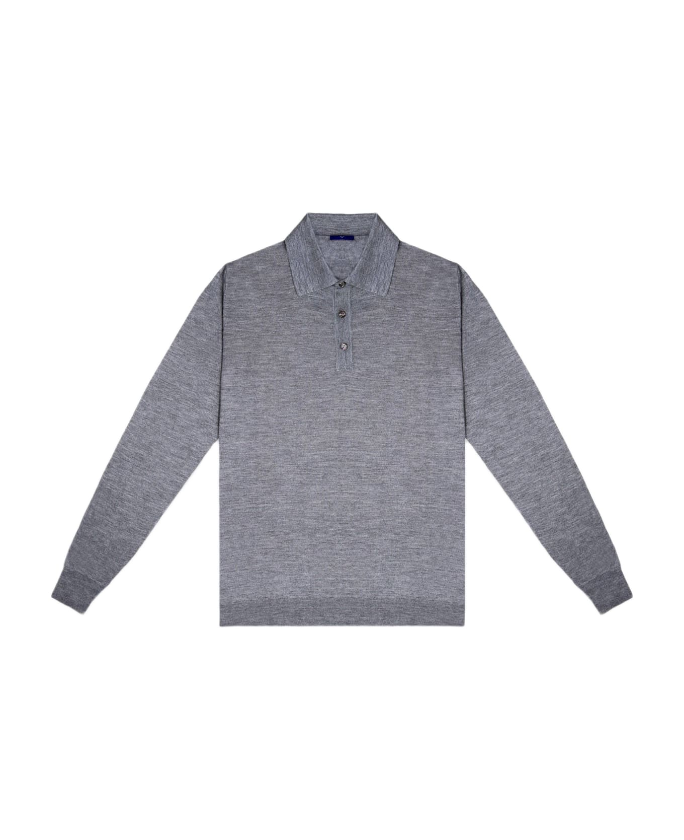 Larusmiani Long Sleeve Polo Coppa Europa Sweater - Gray