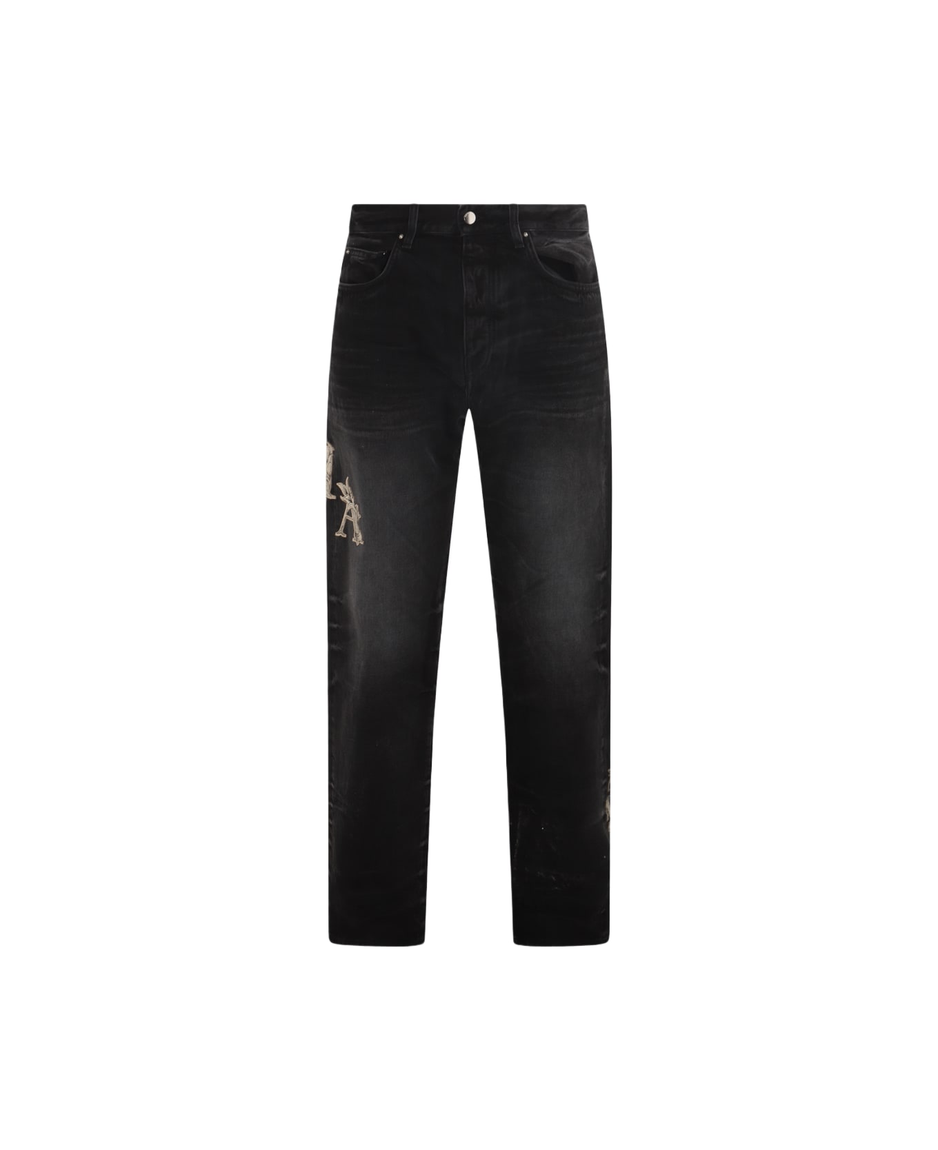AMIRI Black Cotton Denim Jeans - FADED BLACK