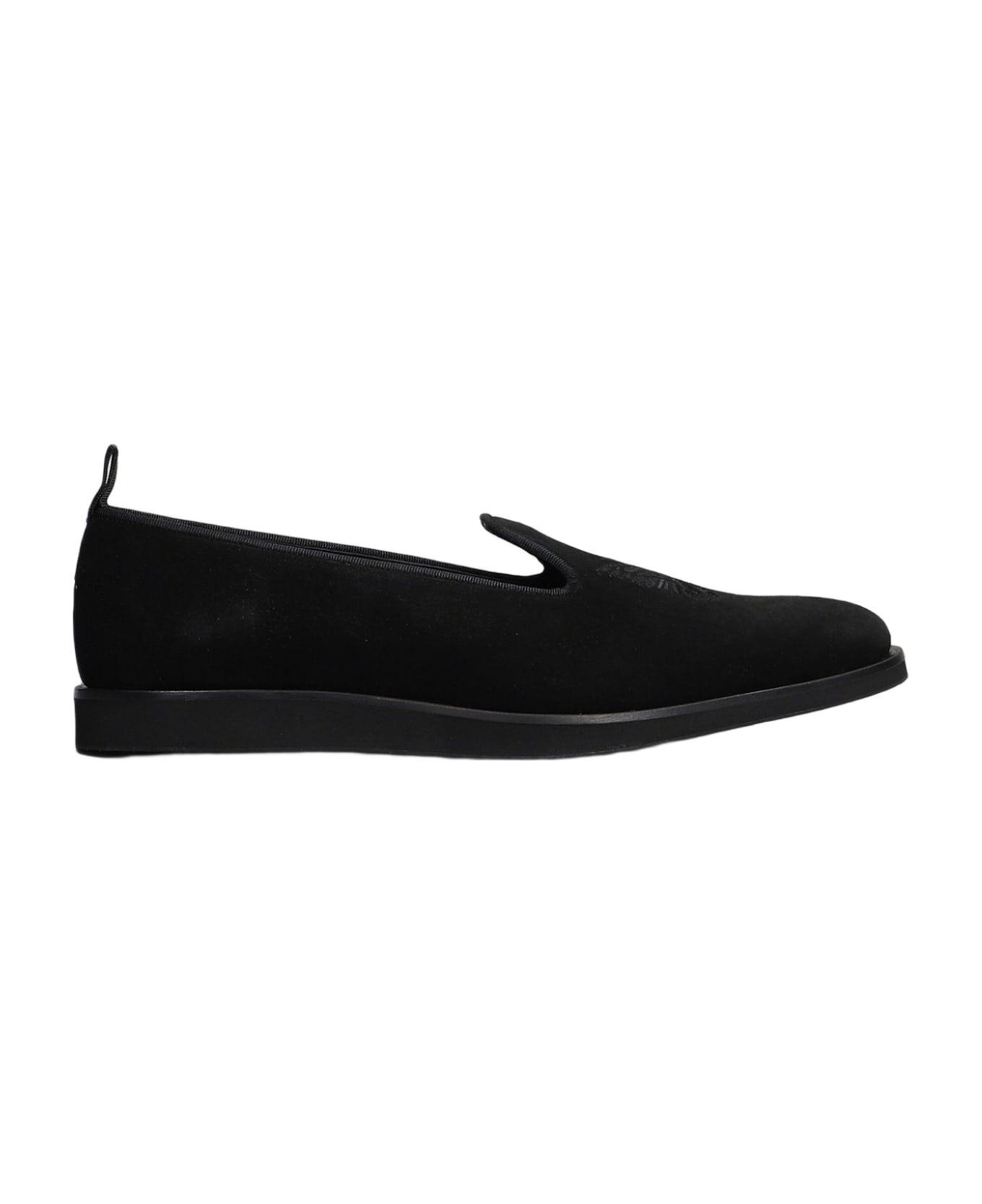 Needles Loafers In Black Suede - black