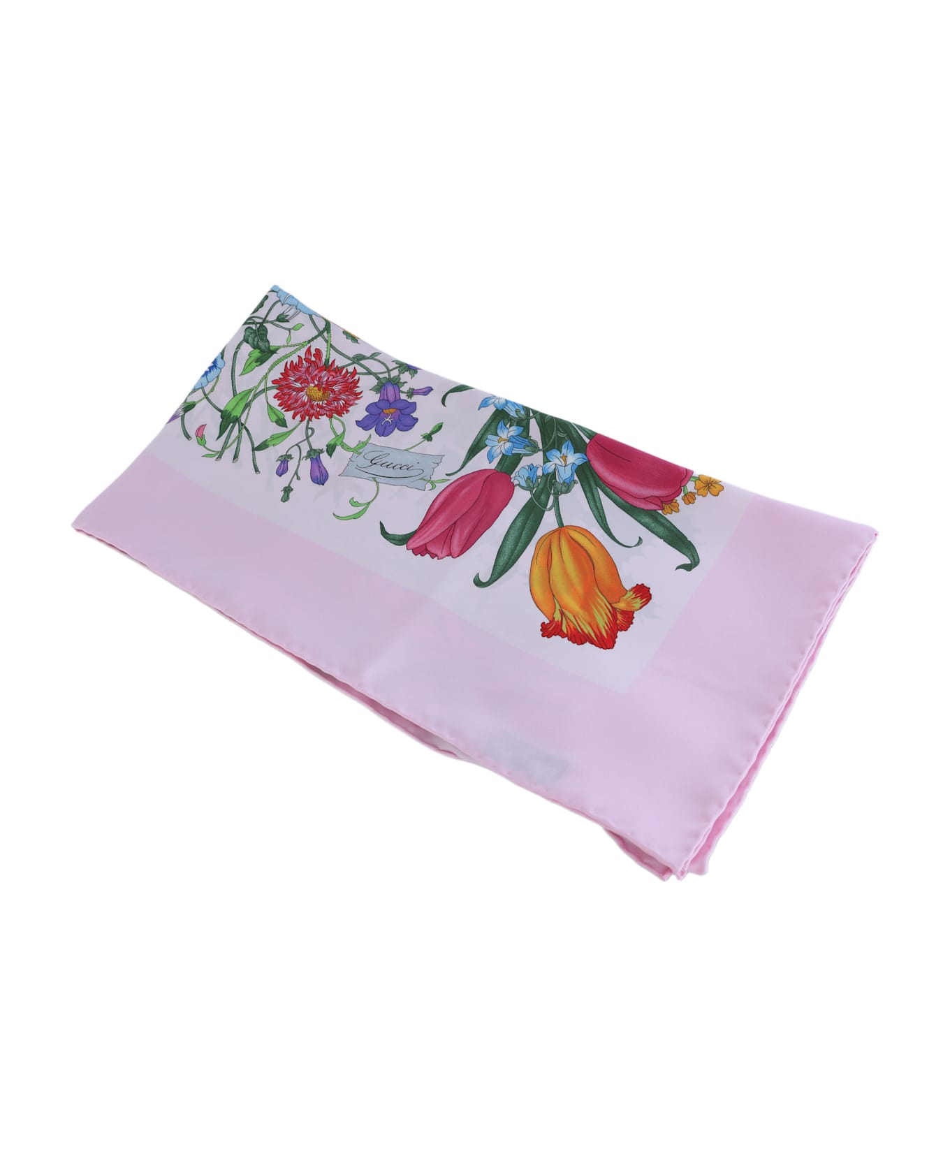 Gucci Pink Silk Scarf - Pink