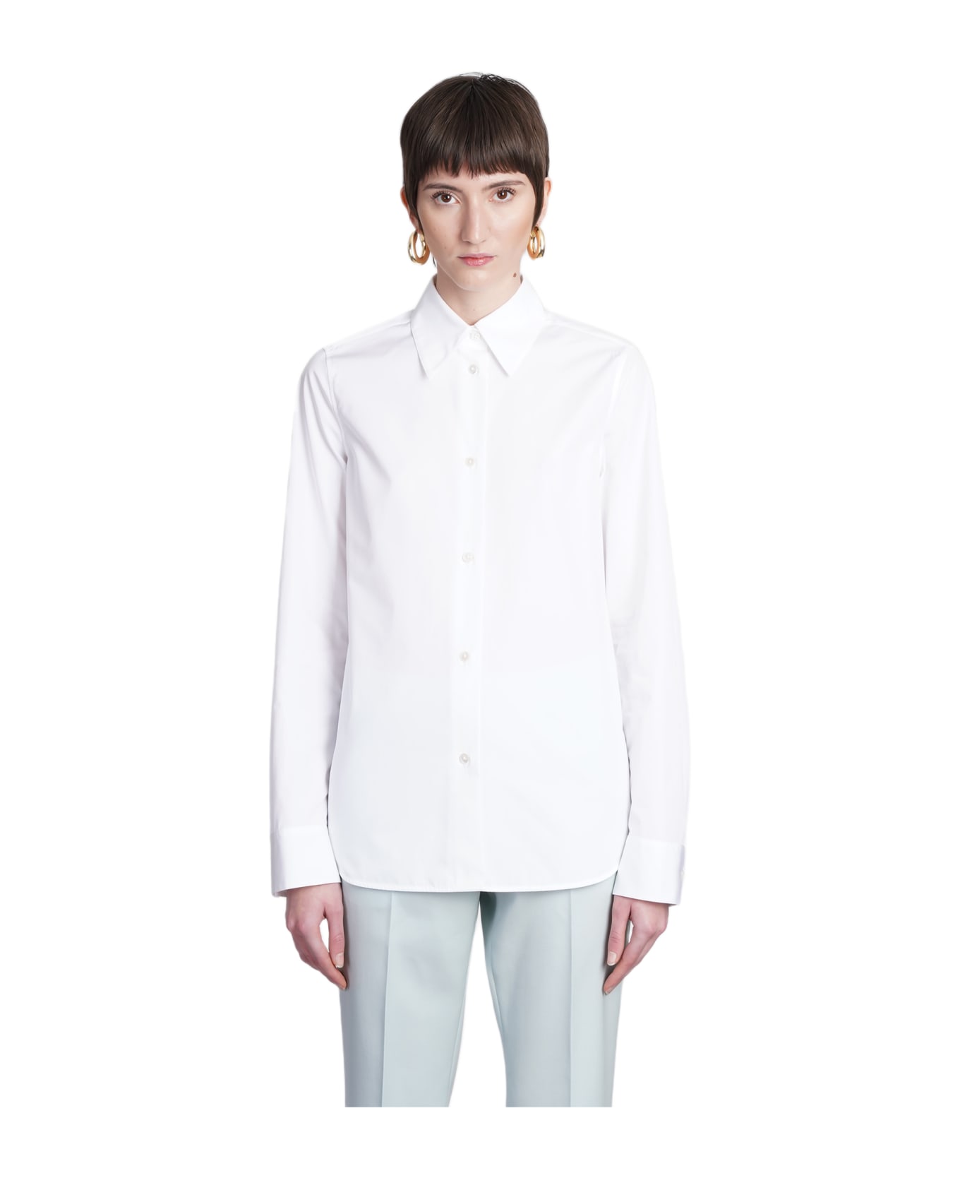 Jil Sander Cotton Poplin Shirt - OPTIC WHITE