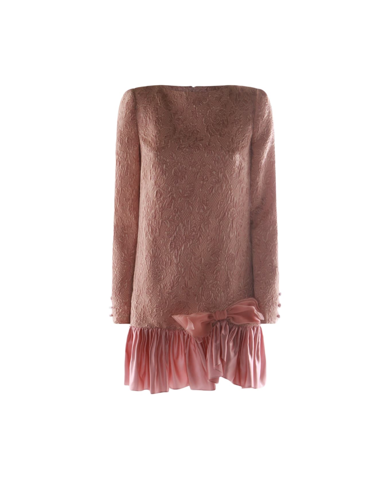 Valentino Pink Wool Mini Dress - Pink