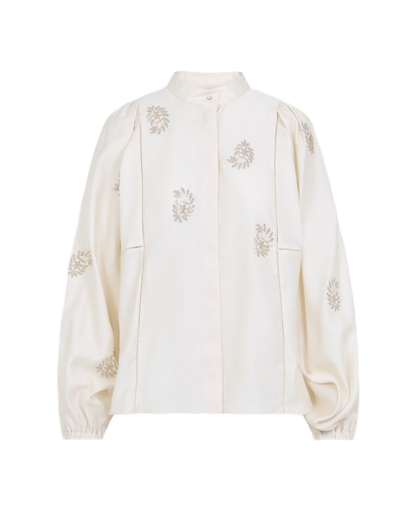 Max Mara Caladio Ricamo Blouse - Bianco Tela