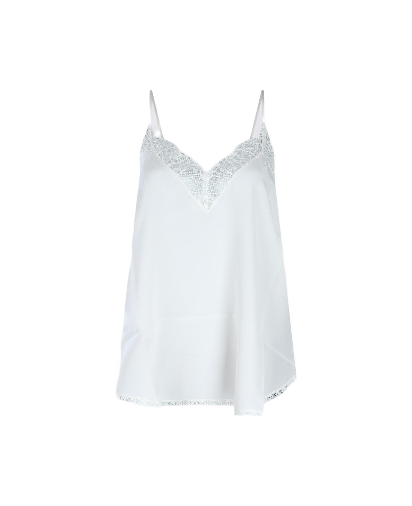 Zadig 
Voltaire White Silk Top - Beige
