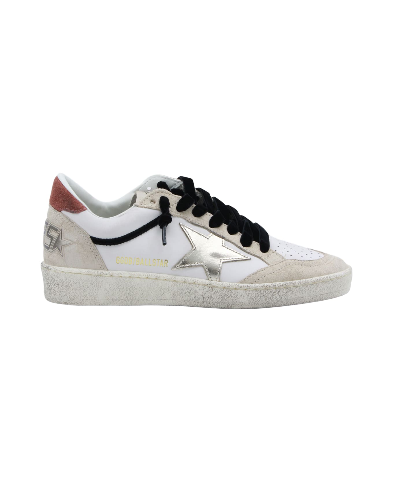 Golden Goose White And Beige Leather Ball Star Sneakers - WHITE/BEIGE/PLATINUM RUST