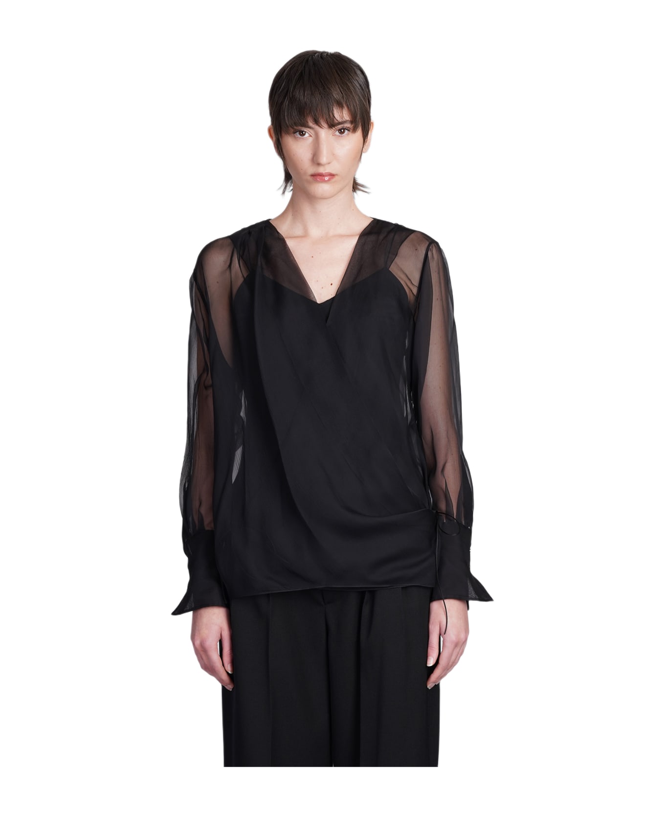 Givenchy Topwear In Black Silk - black