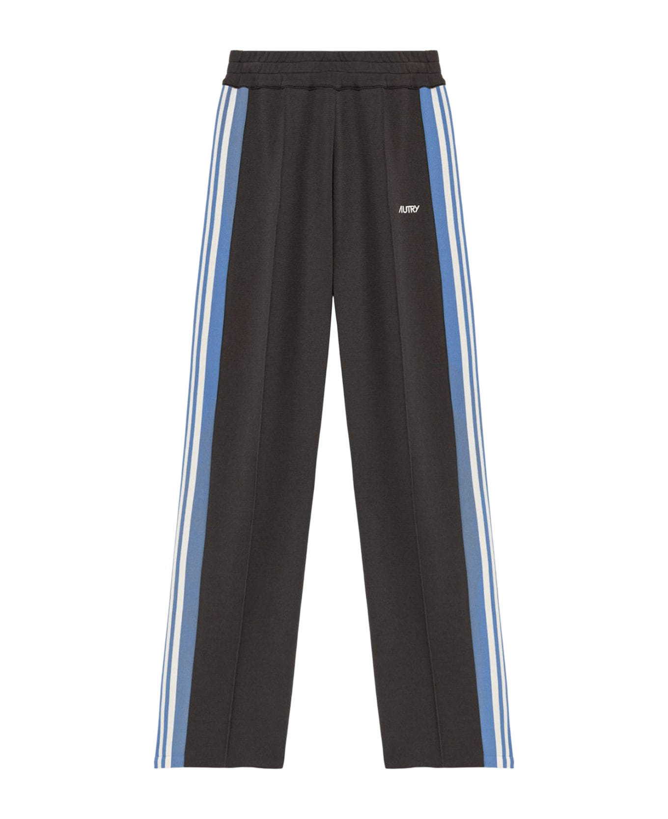 Autry Viscose Blend Trousers With Logo - Grey