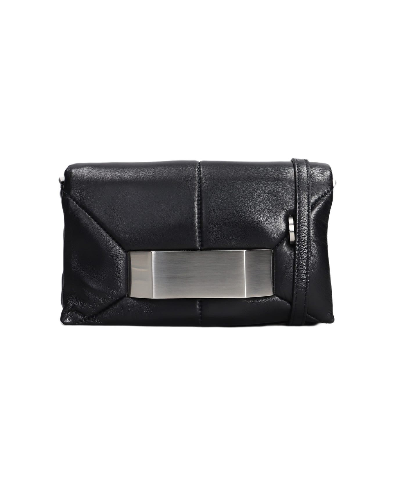 Rick Owens Shoulder Bag In Black Leather - black