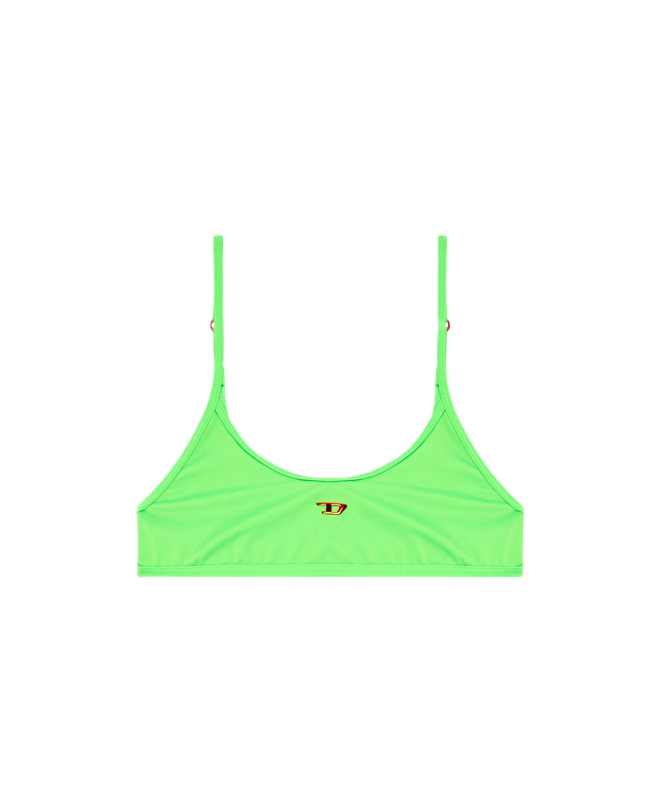 Diesel Bfb-nala Neon Green Lycra Swim Top With Logo - Bfb Nala - Verde fluo