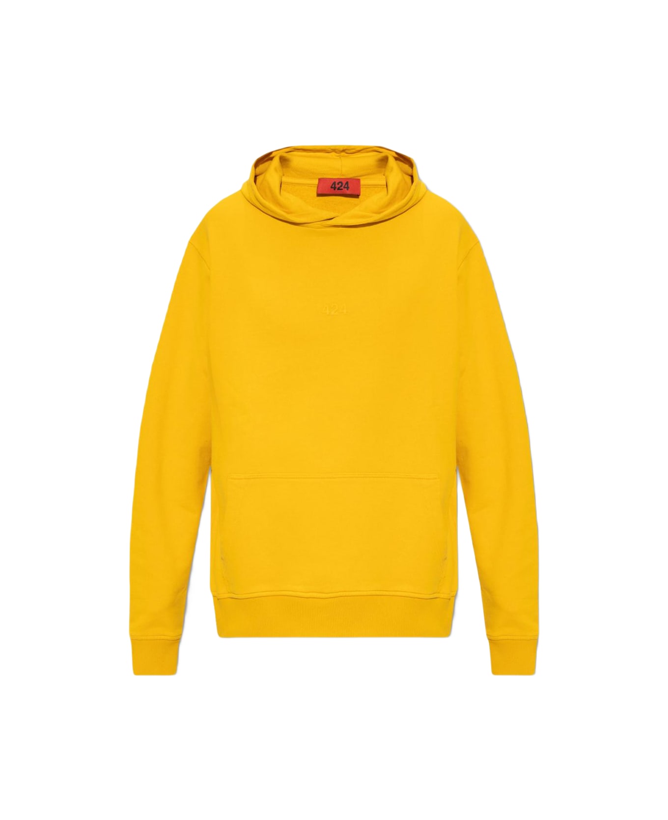 FourTwoFour on Fairfax Hoodie With Logo - YELLOW フリース
