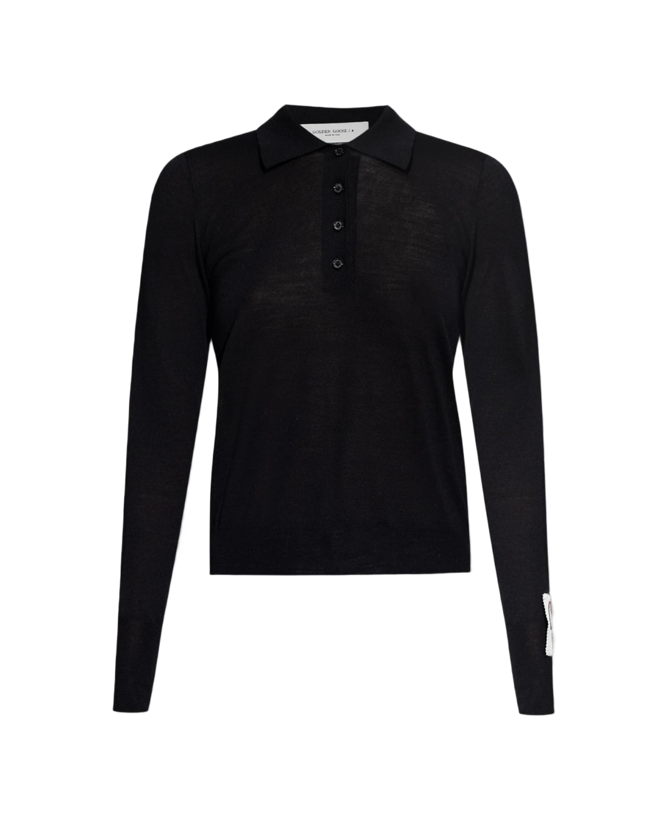 Golden Goose Polo Shirt With Logo - Black