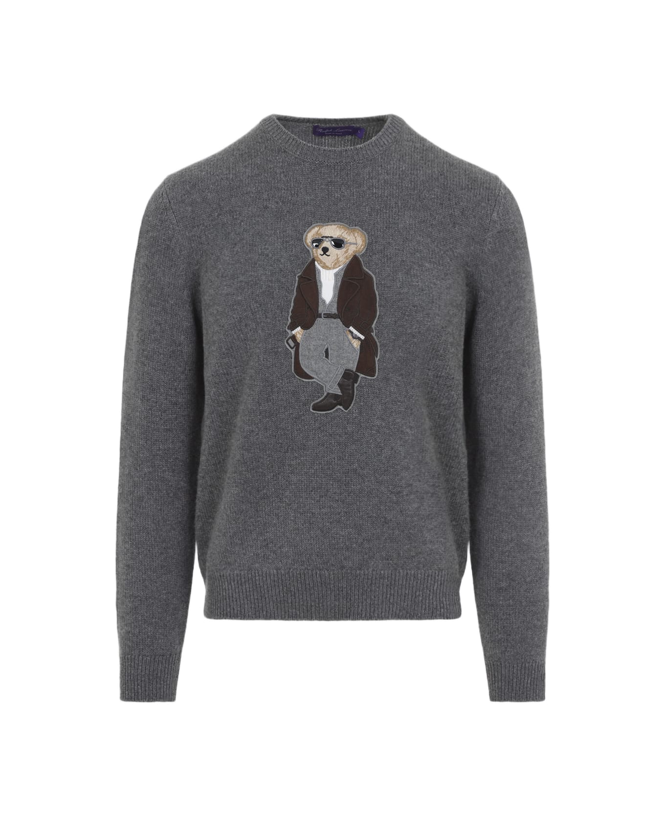 Ralph Lauren Bear Pullover - Medium Grey Melange
