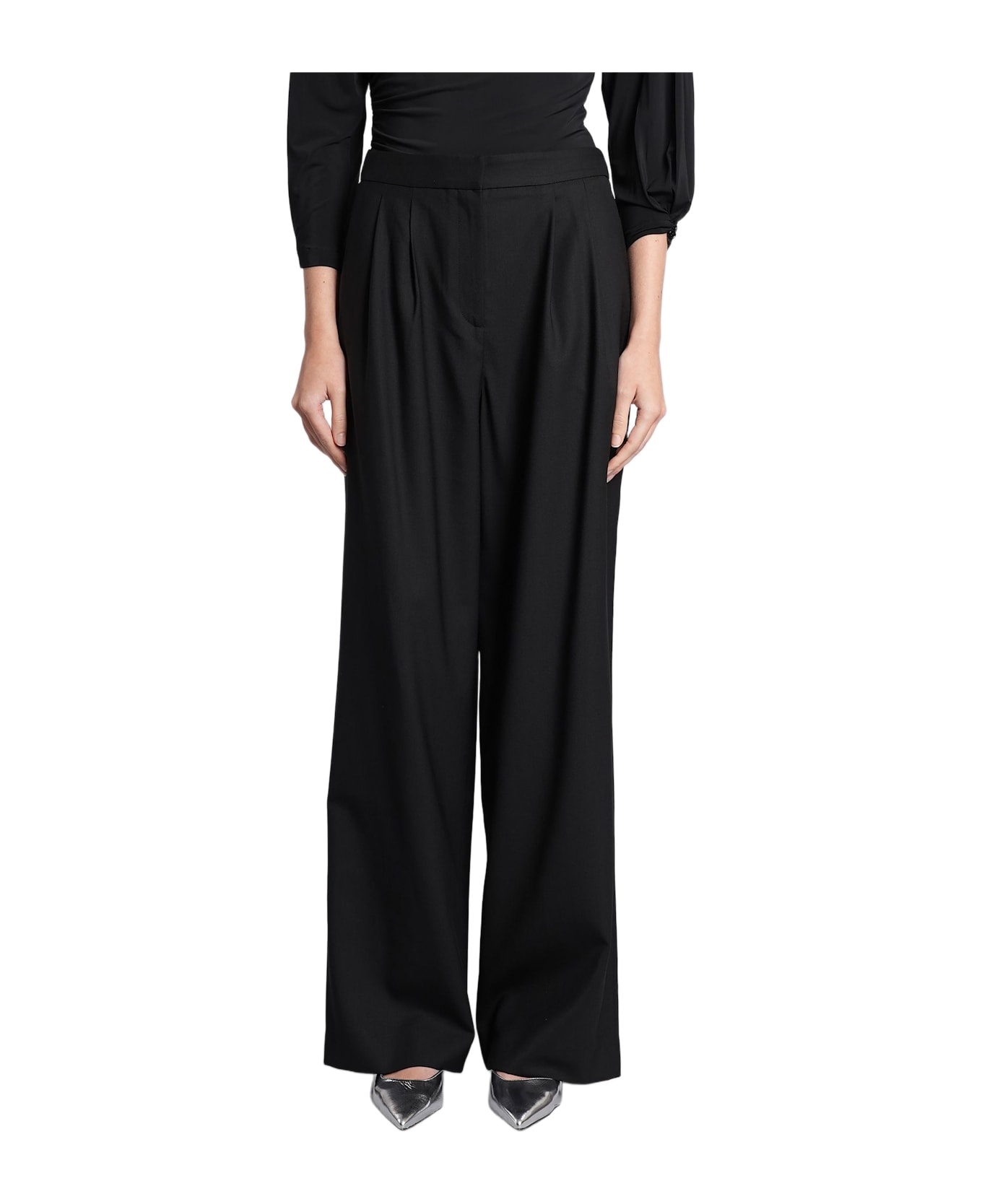 IRO Pants In Black Wool - black