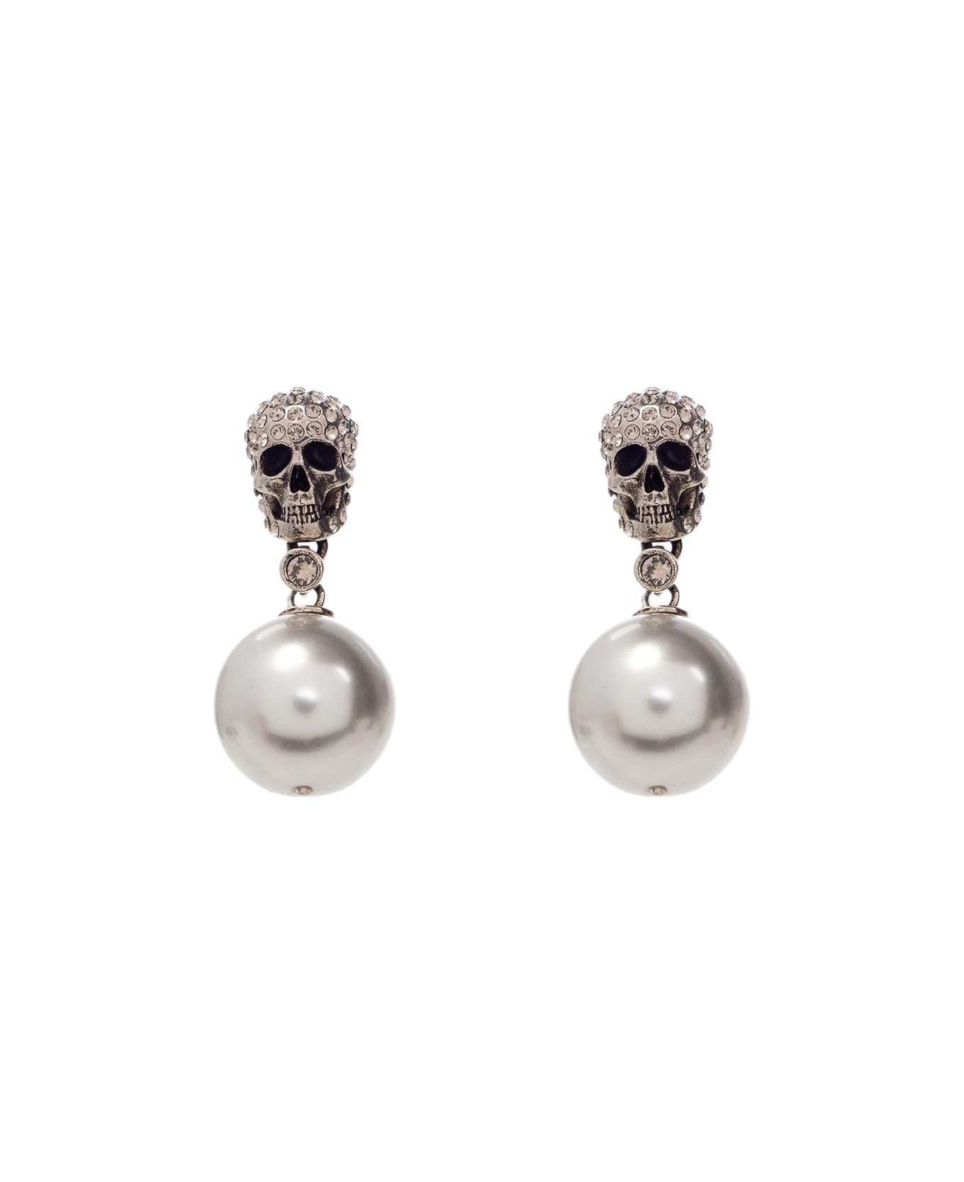 Alexander McQueen Brass Earrings - SILVER