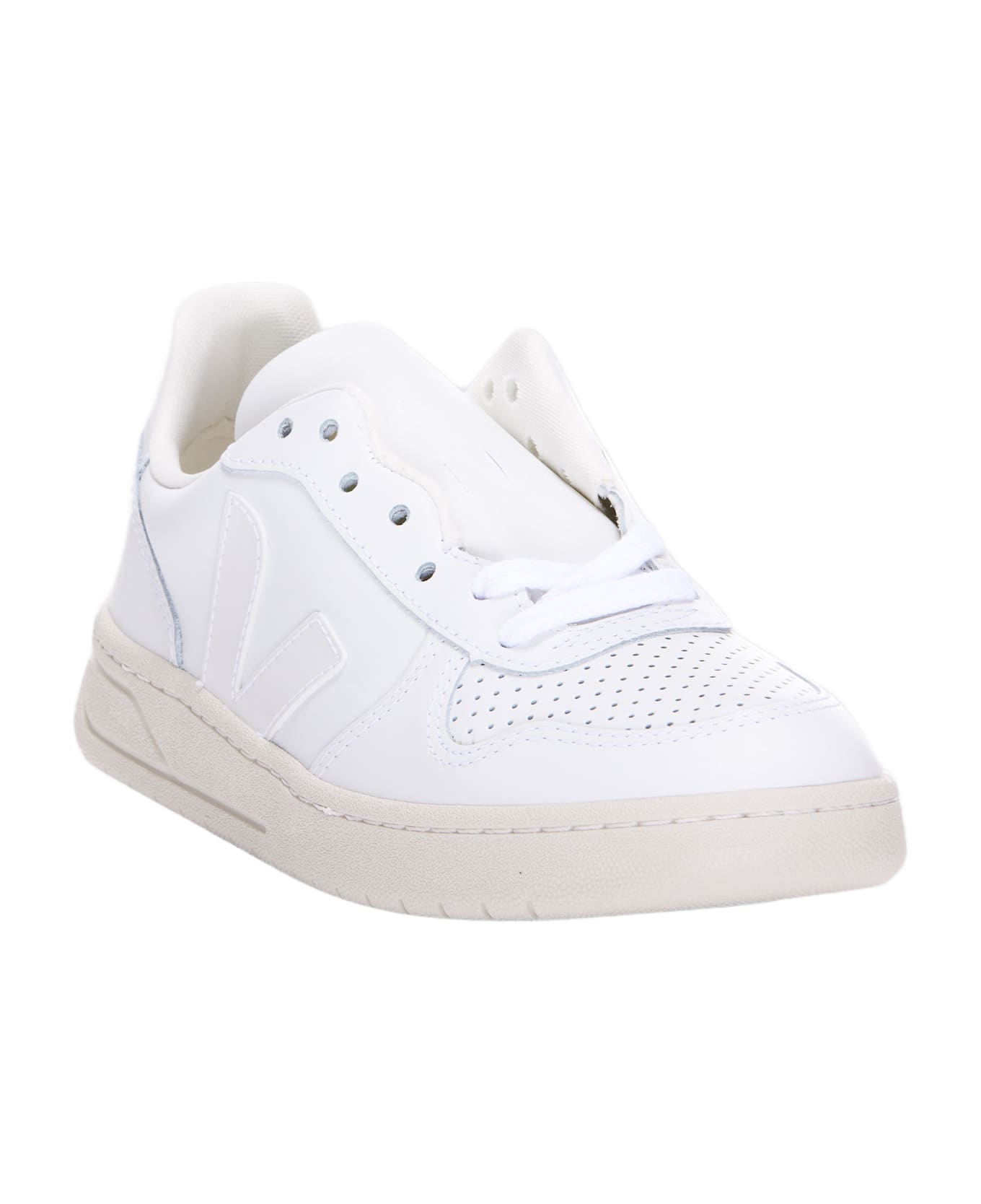 Veja Extra White Leather V-10 Sneakers - White
