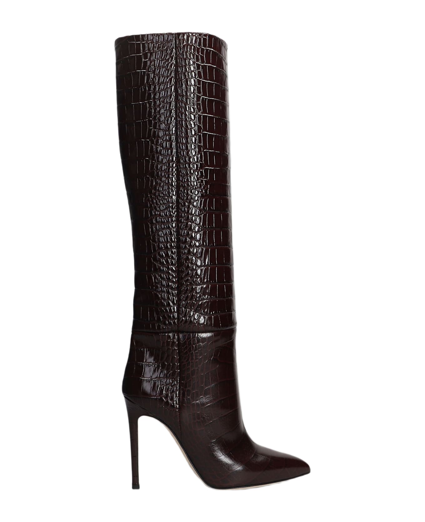 Paris Texas Stiletto Boot High Heels Boots In Bordeaux Leather - bordeaux