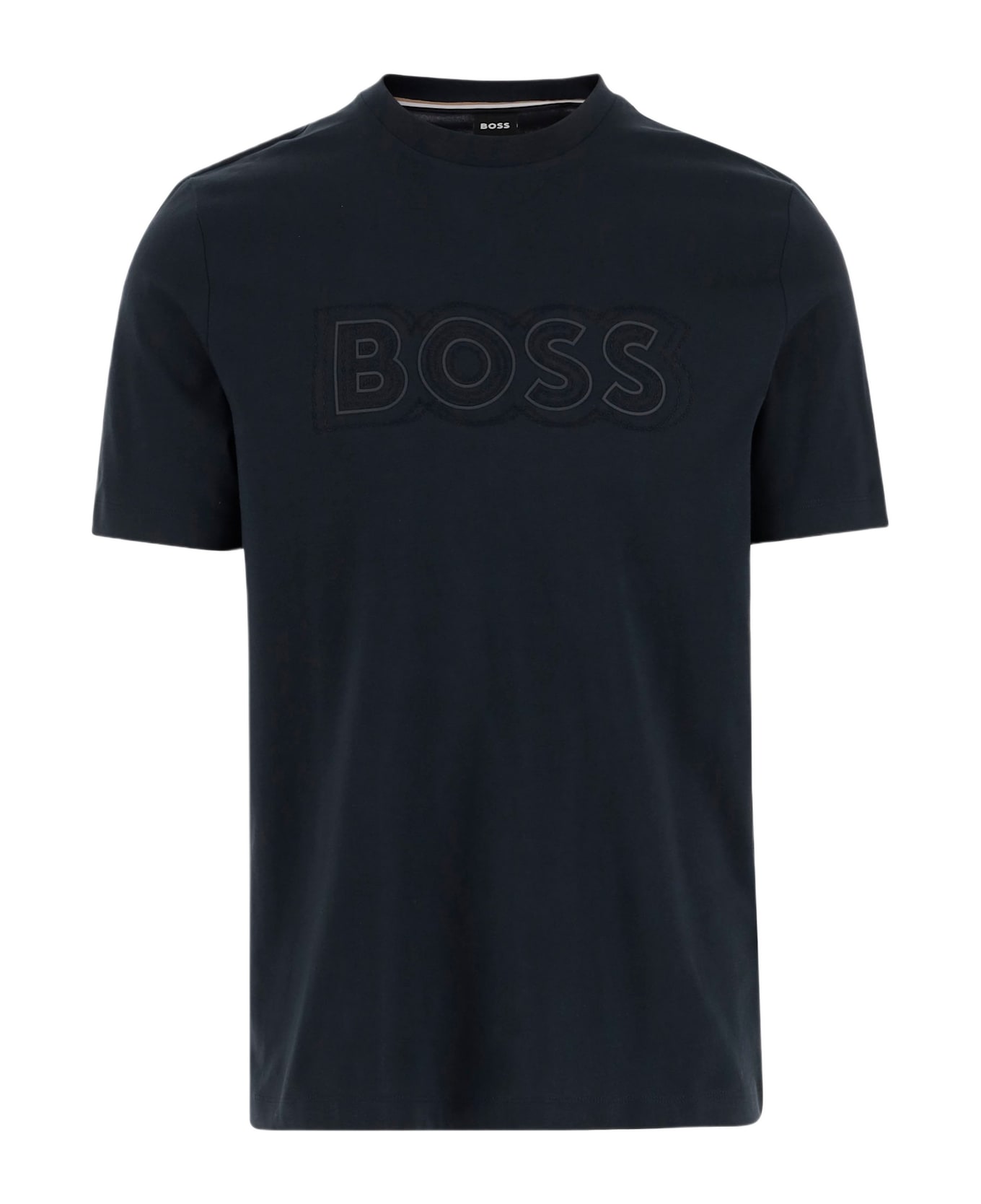 Hugo Boss Cotton T-shirt With Logo - Blue