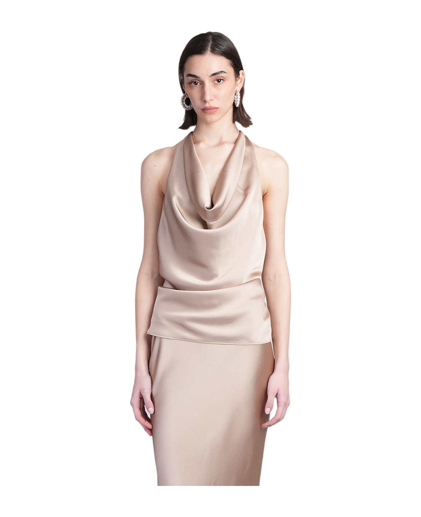 The Andamane Verushka Top Topwear In Grey Polyester - grey