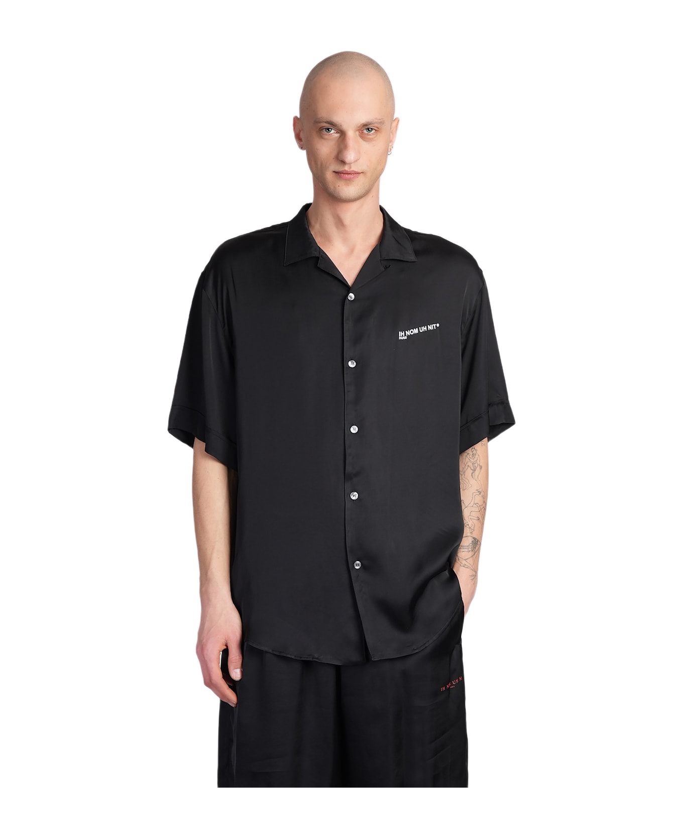 ih nom uh nit Shirt In Black Viscose - black