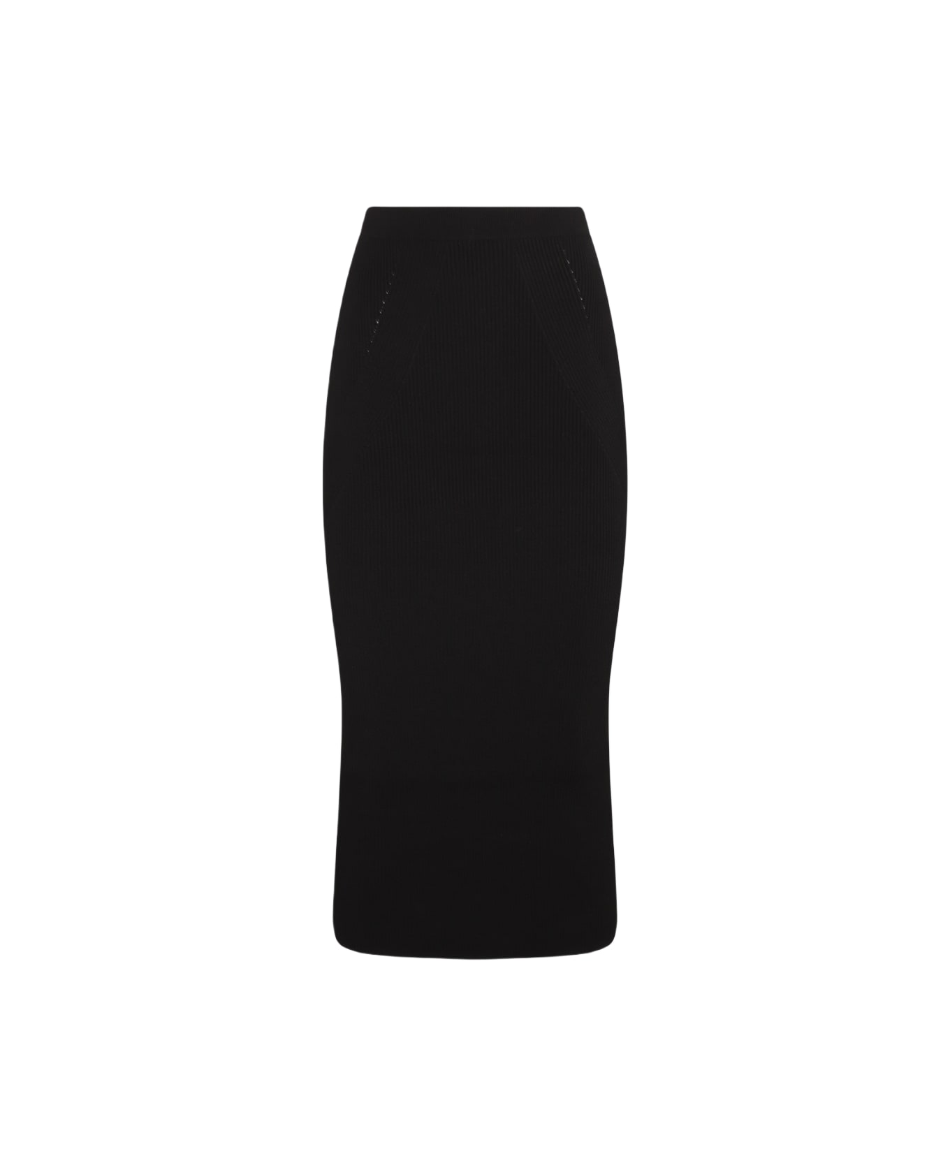 Alexander McQueen Black Wool Blend Skirt - Black