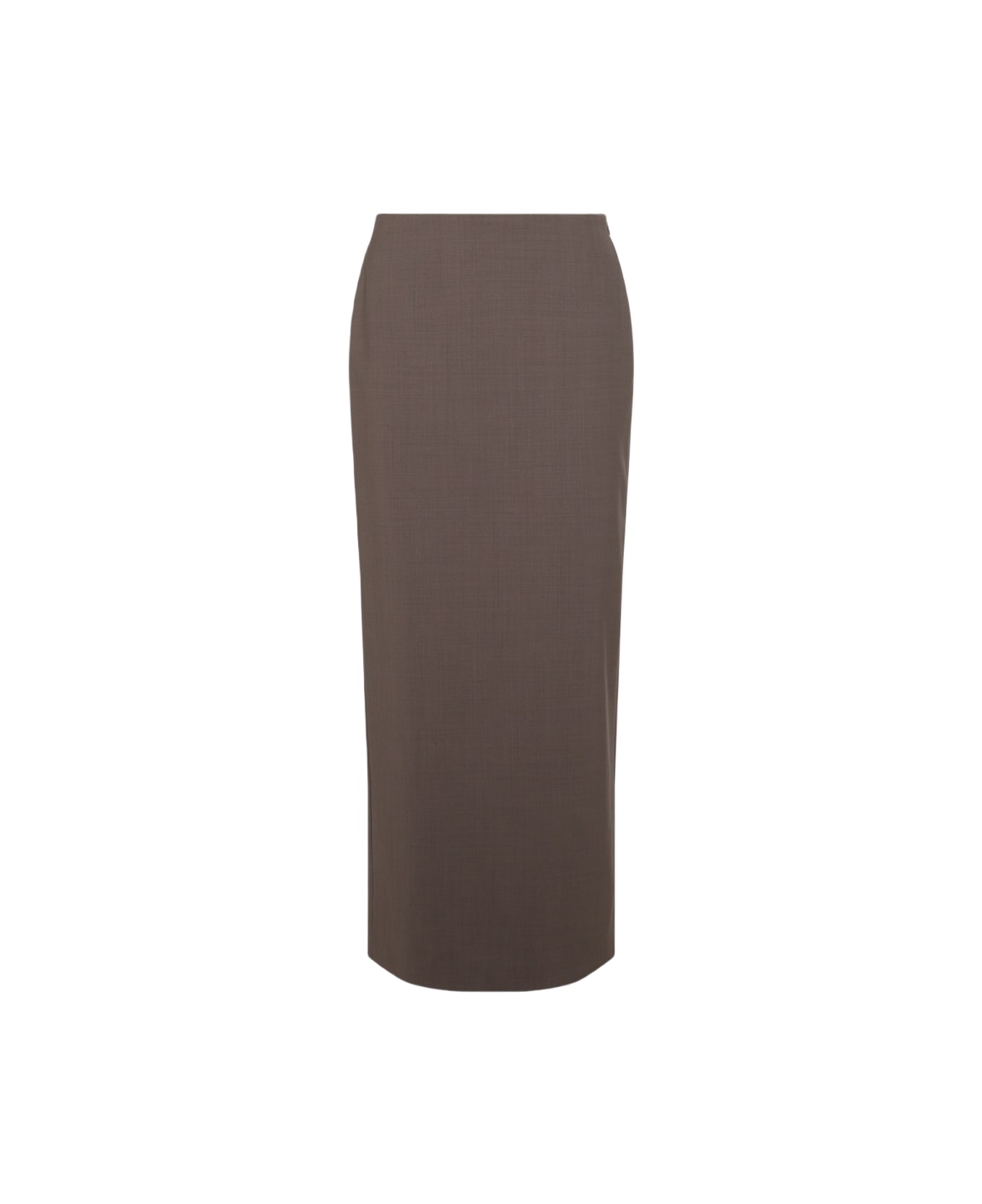 Brunello Cucinelli Brown Wool Skirt - Fango