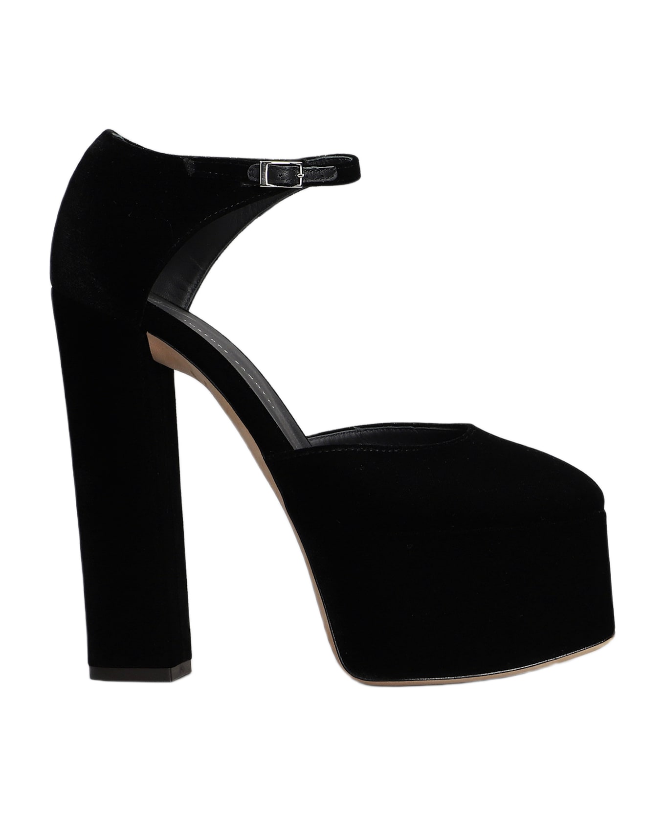 Giuseppe Zanotti Bebe Pumps In Black Velvet - black