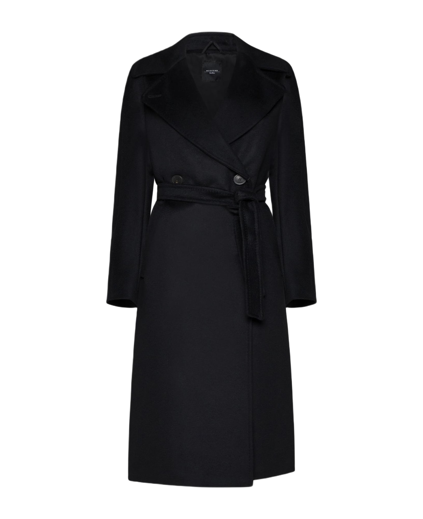 Weekend Max Mara Resina Double-breasted Wool Coat - Black