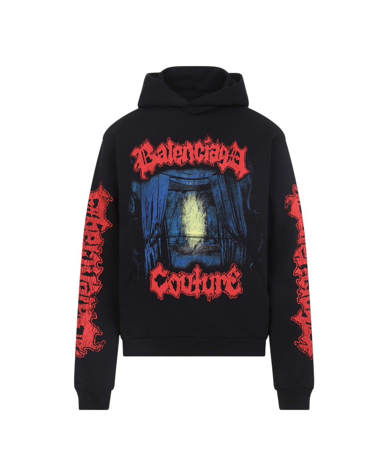 Balenciaga Medium Fit Hoodie - Black