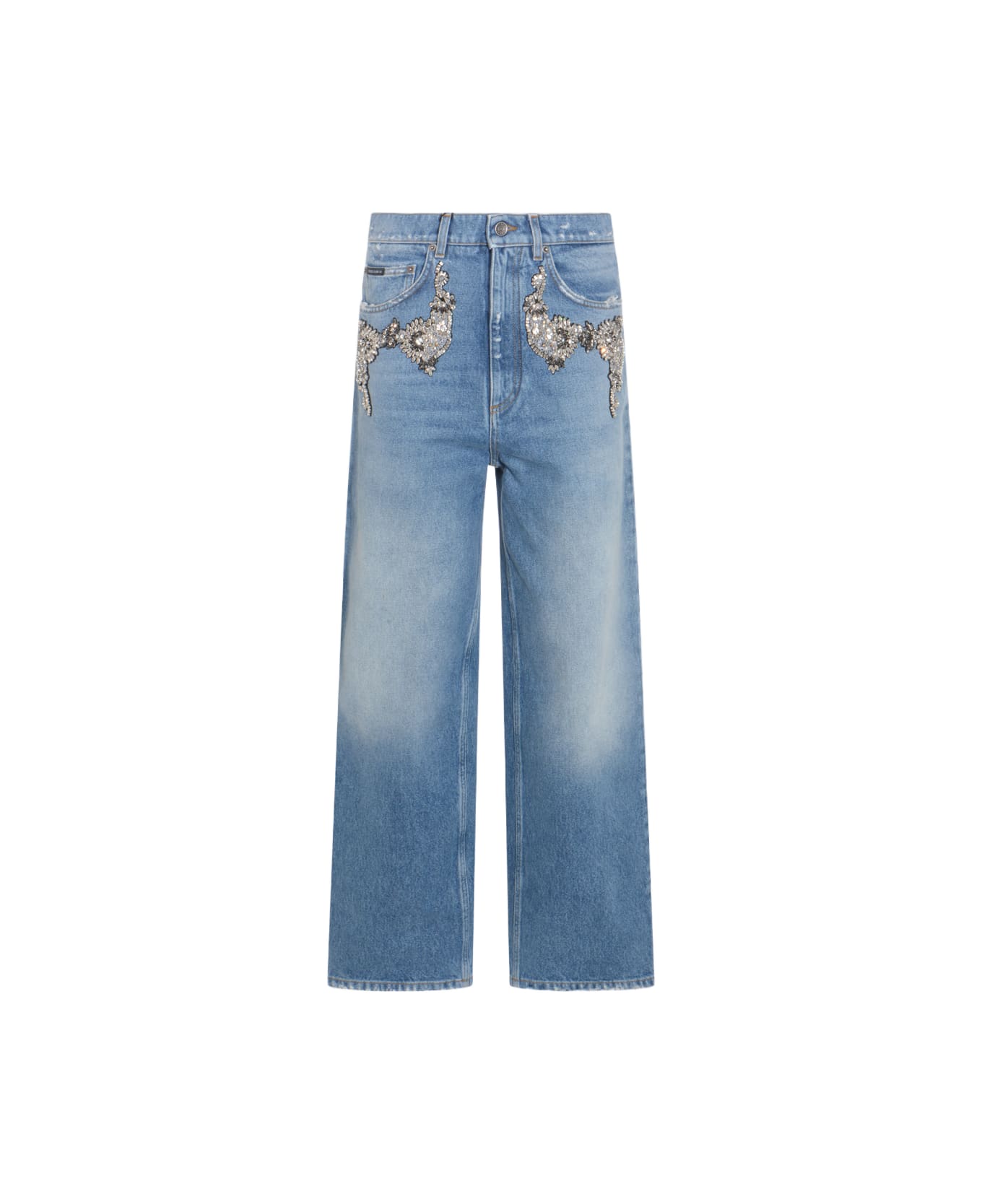 Dolce 
Gabbana Blue Cotton Jeans - Blue