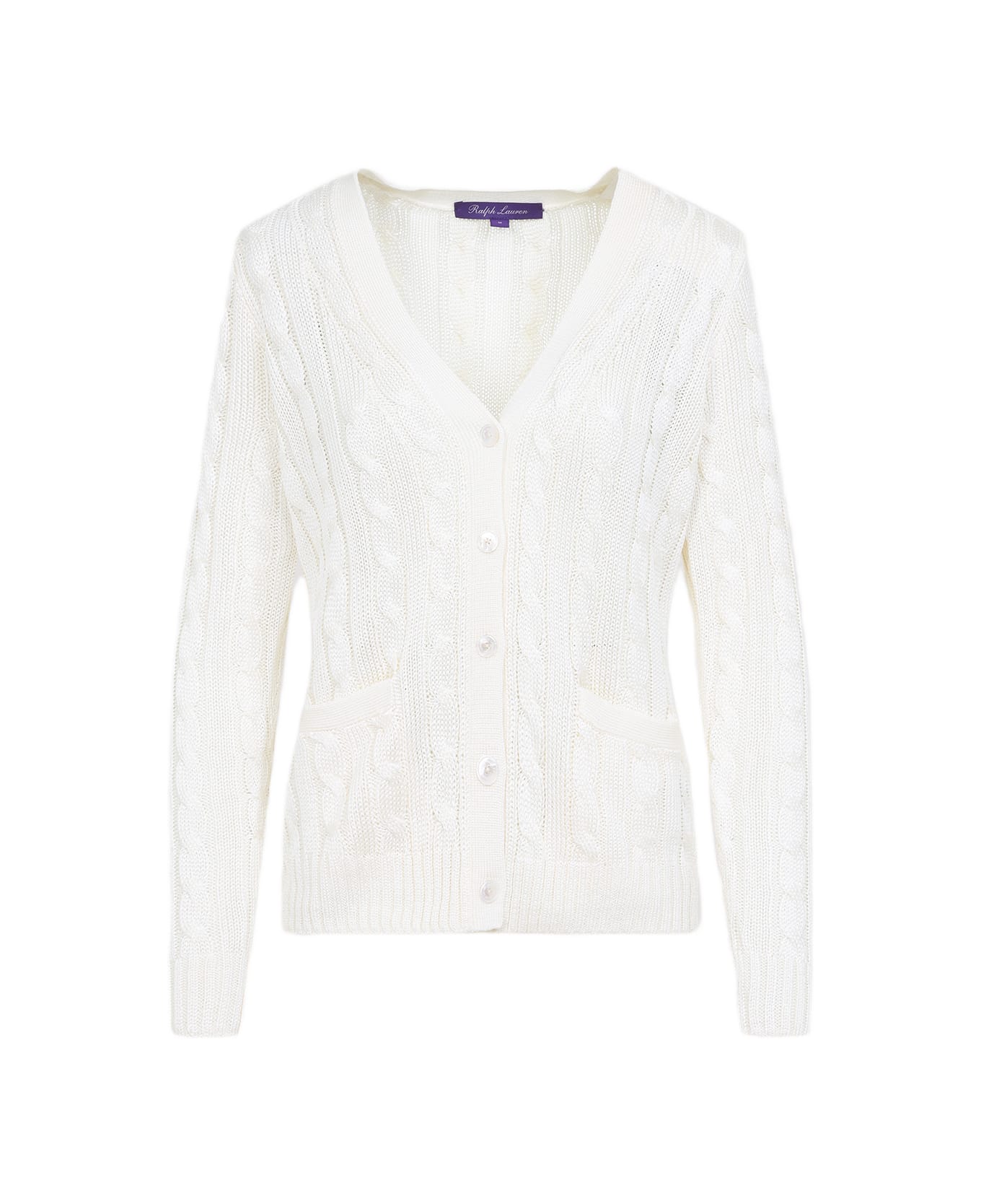 Ralph Lauren Cable Knit Long Sleeve Cardigan - Lux Cream