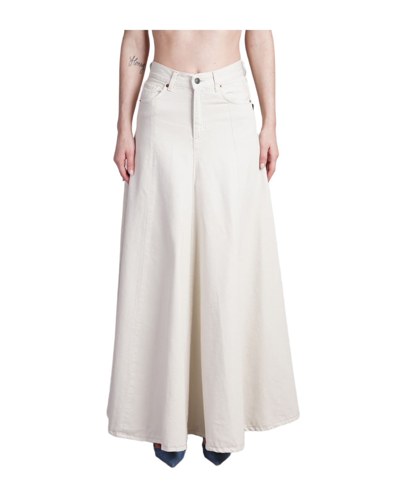 Haikure Serenity Skirt In Beige Cotton - beige